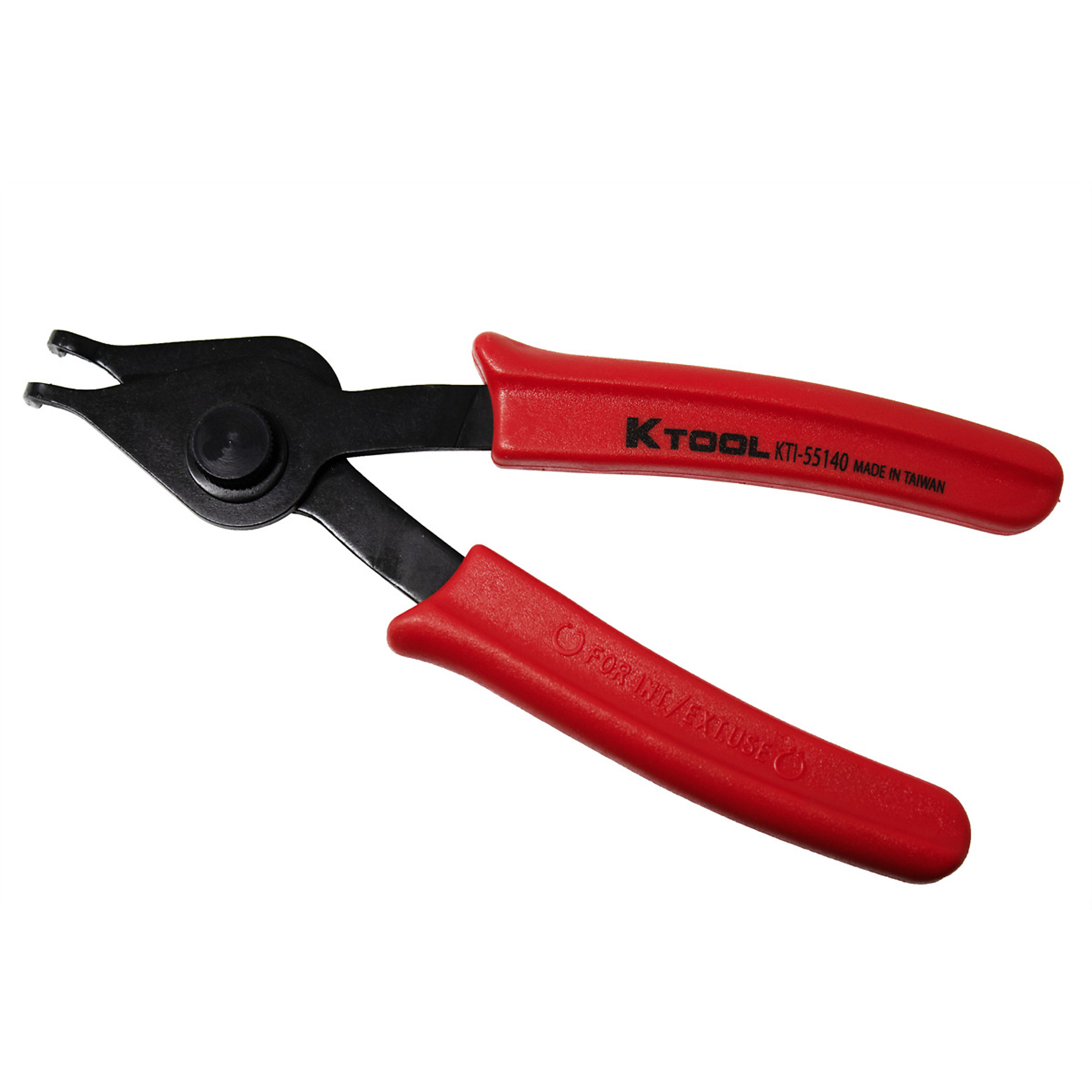 K Tool International Snap Ring Pliers — 90 Degree, 0.037in. Tip, Rubber Dipped Handles, Model# KTI55140