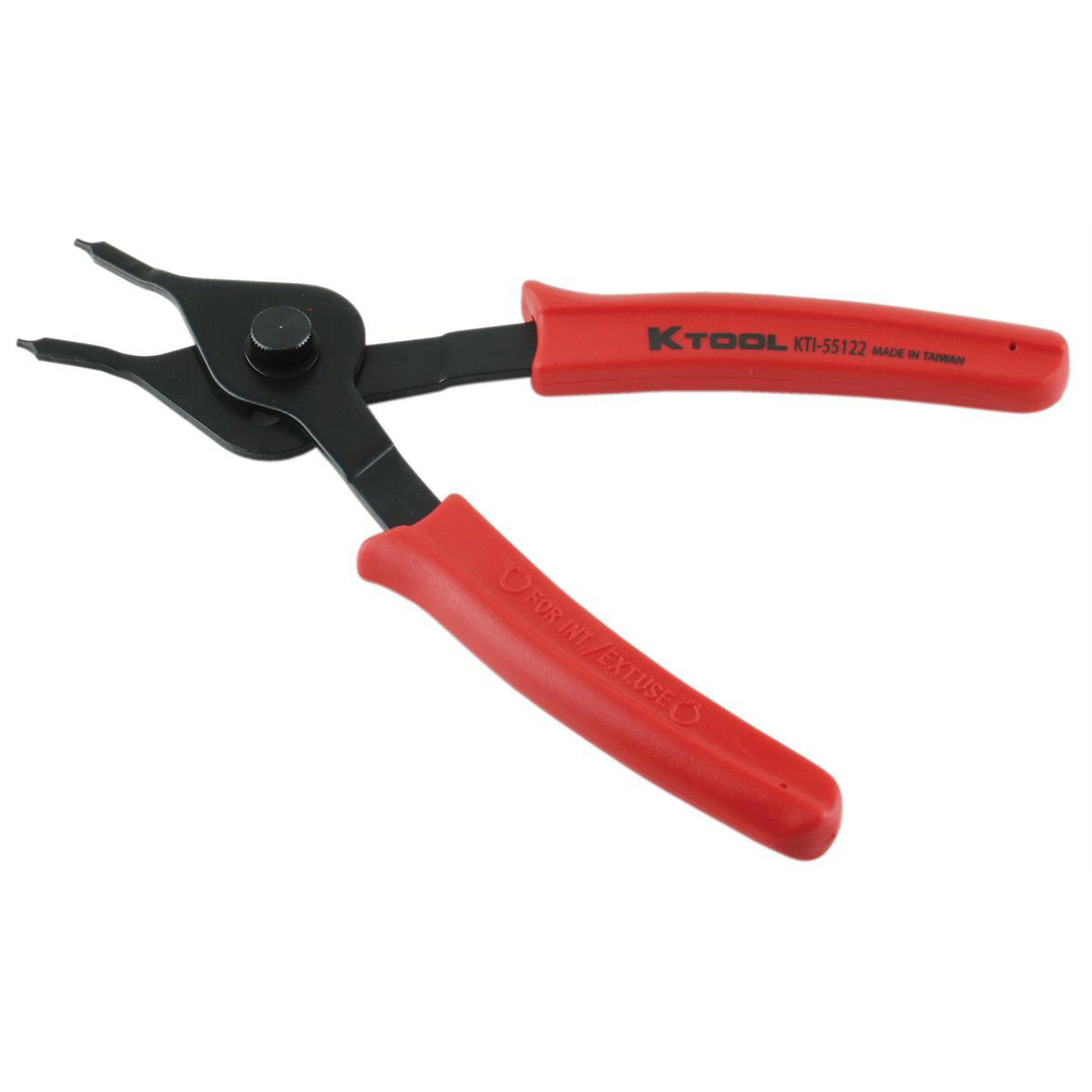 K Tool International Snap Ring Pliers — Convert Straight, 0.070in. Tip, Rubber Dipped Handles, Model# KTI55122