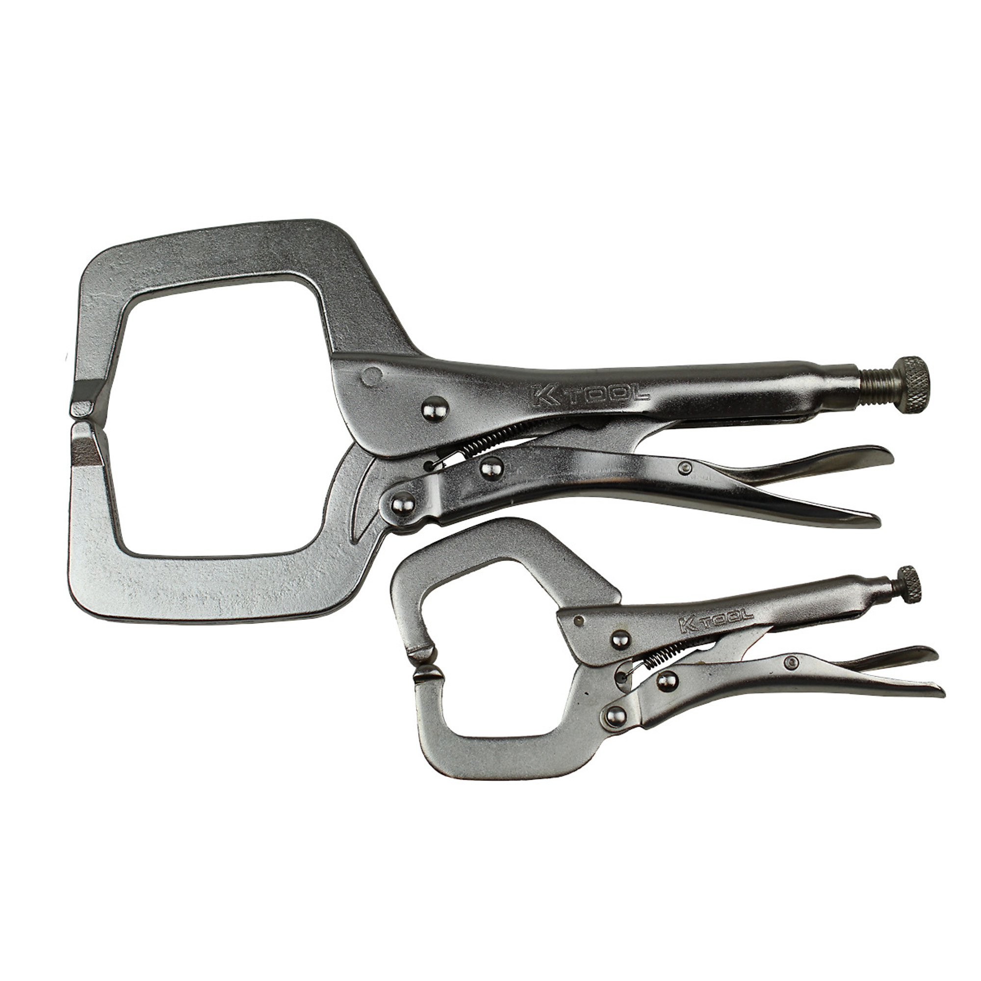 K Tool International Locking Pliers Set — 10-Piece, Alloy Steel Jaws, Nickel-Plated, Model# KTI58730