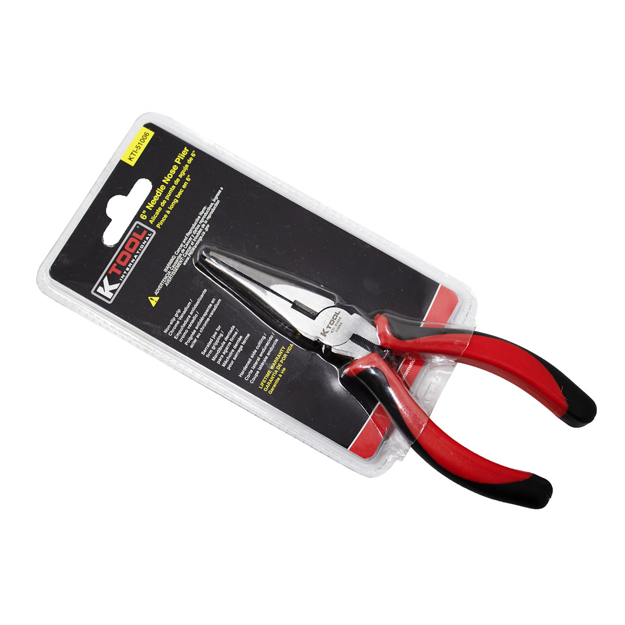 K Tool International Needle Nose Pliers — 6in., Model# KTI51006