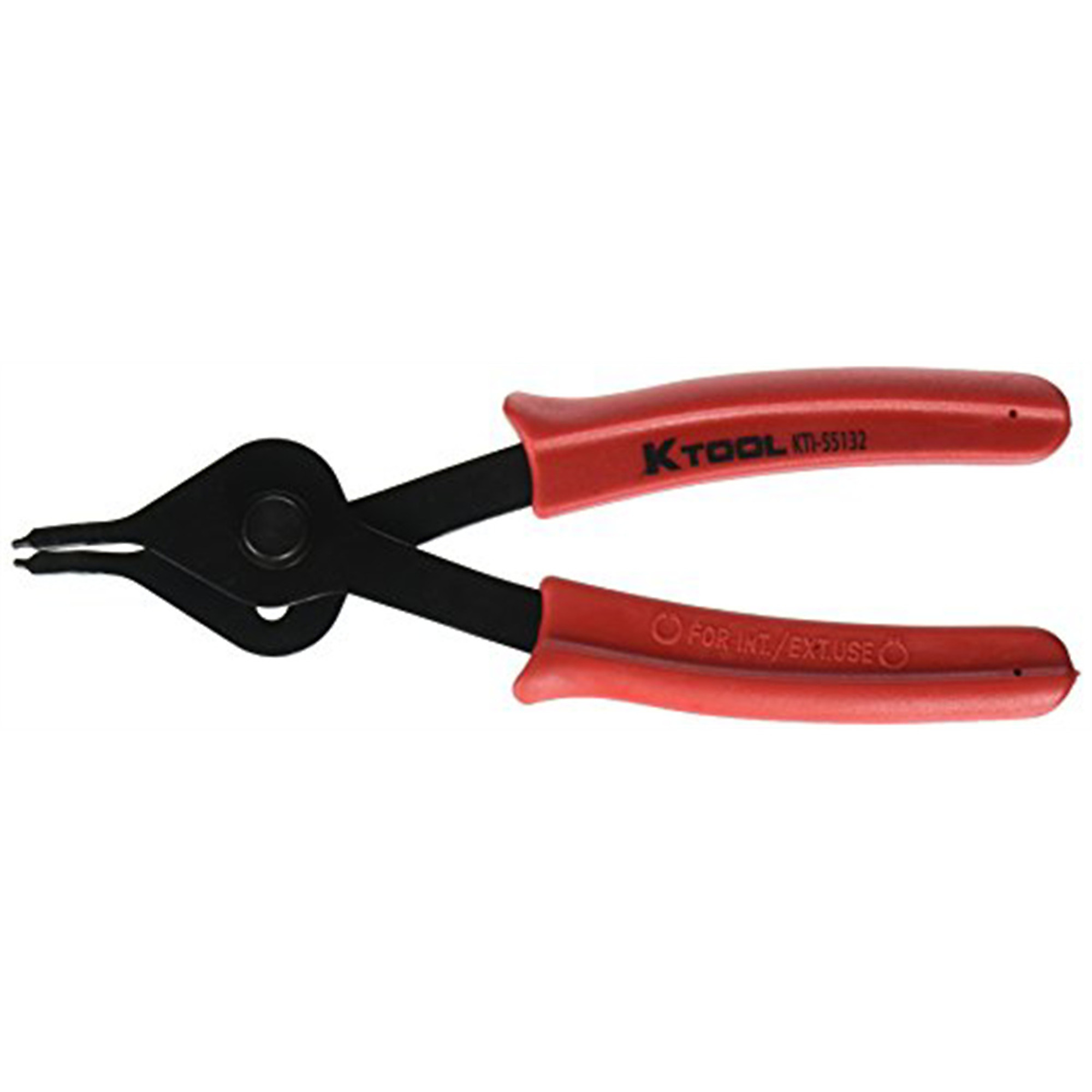 K Tool International Snap Ring Pliers — 45 Degree, 0.070in. Tip, Rubber Dipped Handles, Model# KTI55132
