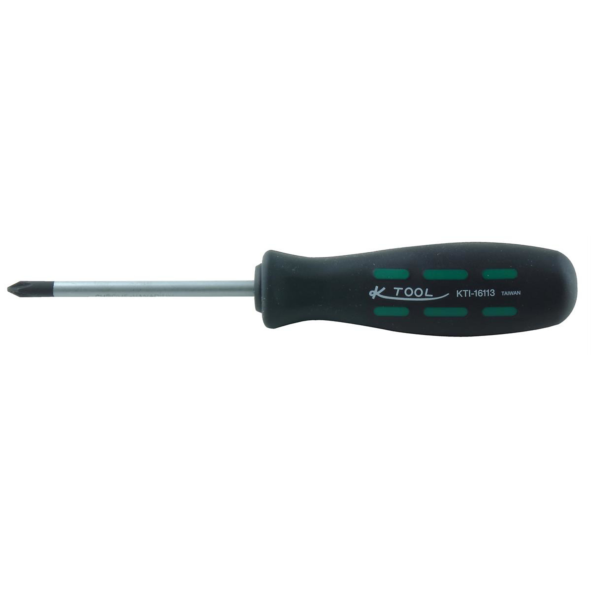 K Tool International Phillips Screwdriver — #1, 3in. Blade, Non-Slip Grip, Chrome Vanadium, Model# KTI16113