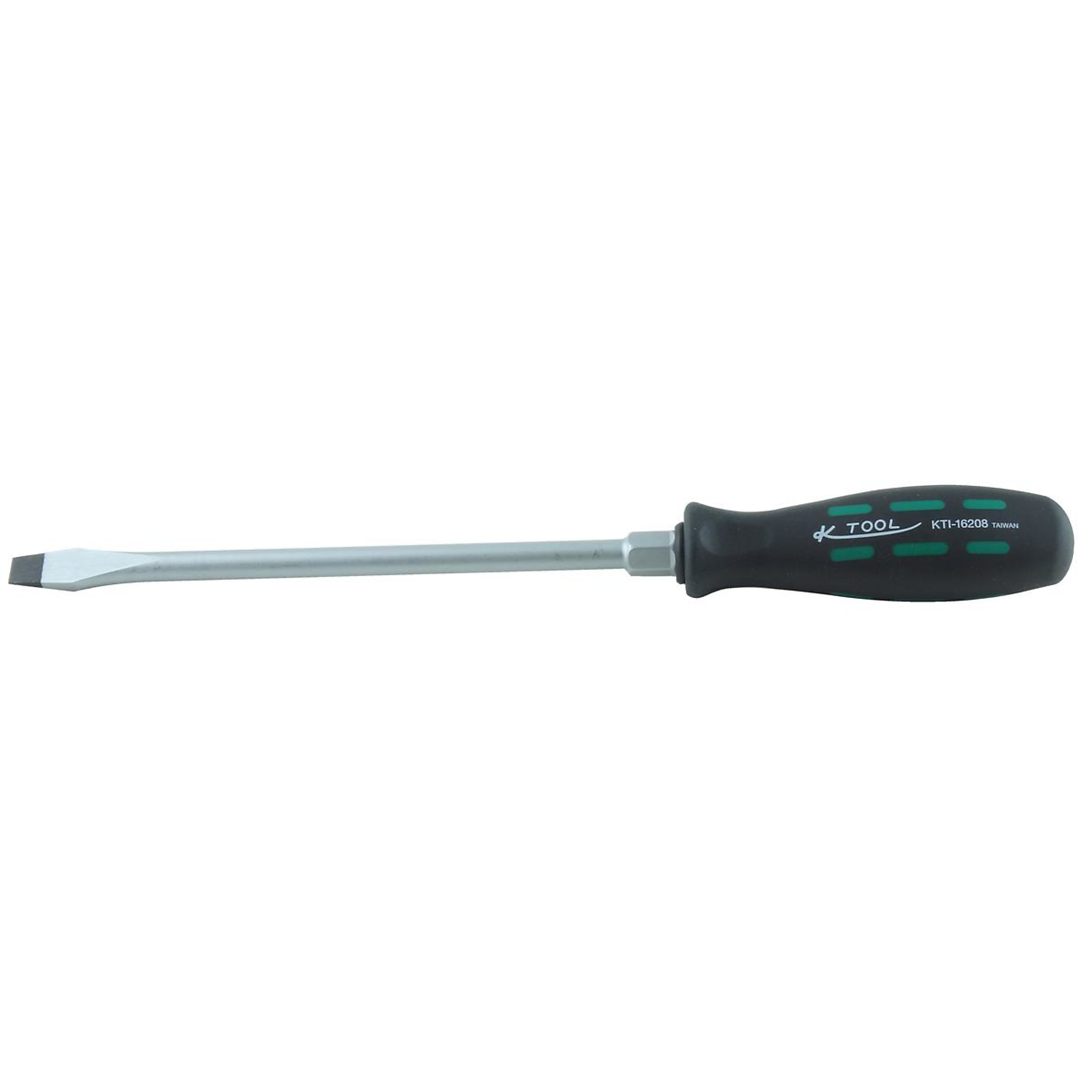 K Tool International Standard Screwdriver — 8in., Non-Slip Grip, Chrome Vanadium Blade, Model# KTI16208