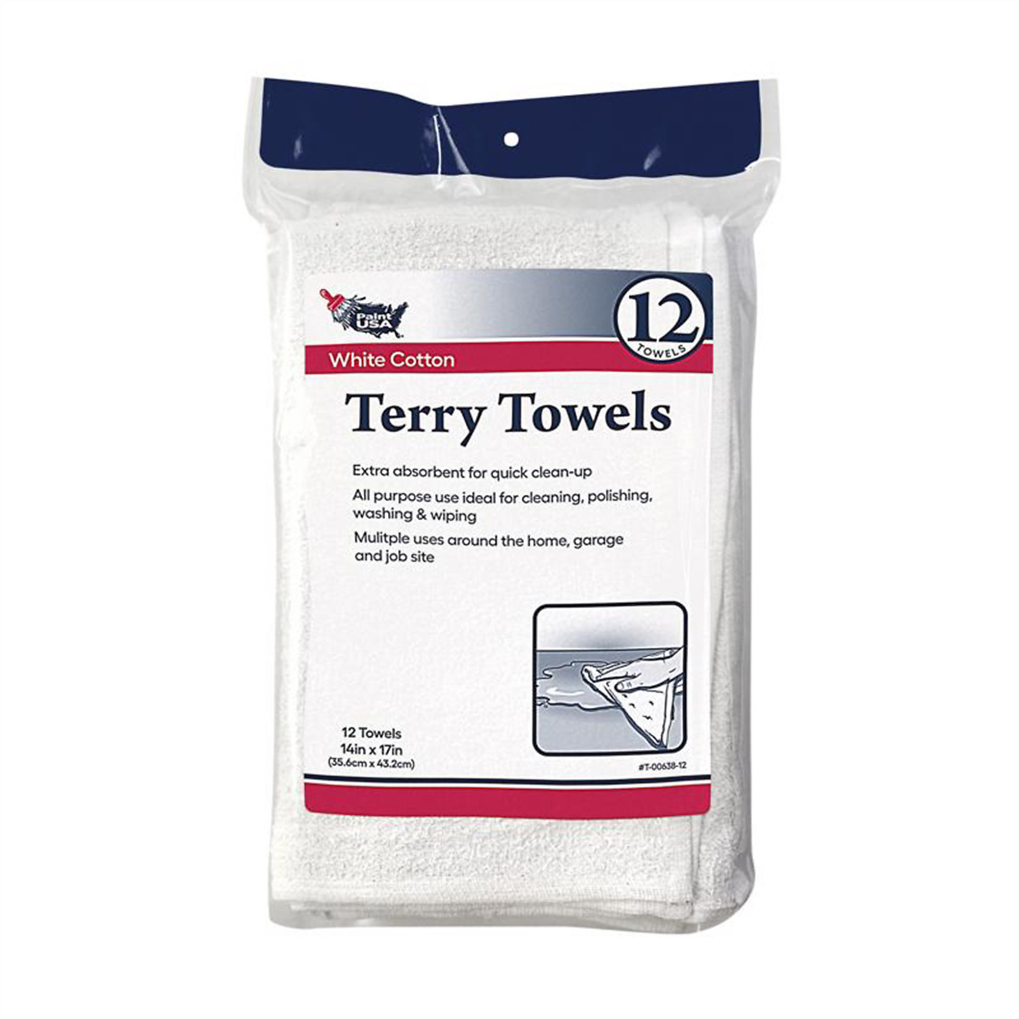 Intex White Terry Towels, Model# ITXT-00638-12
