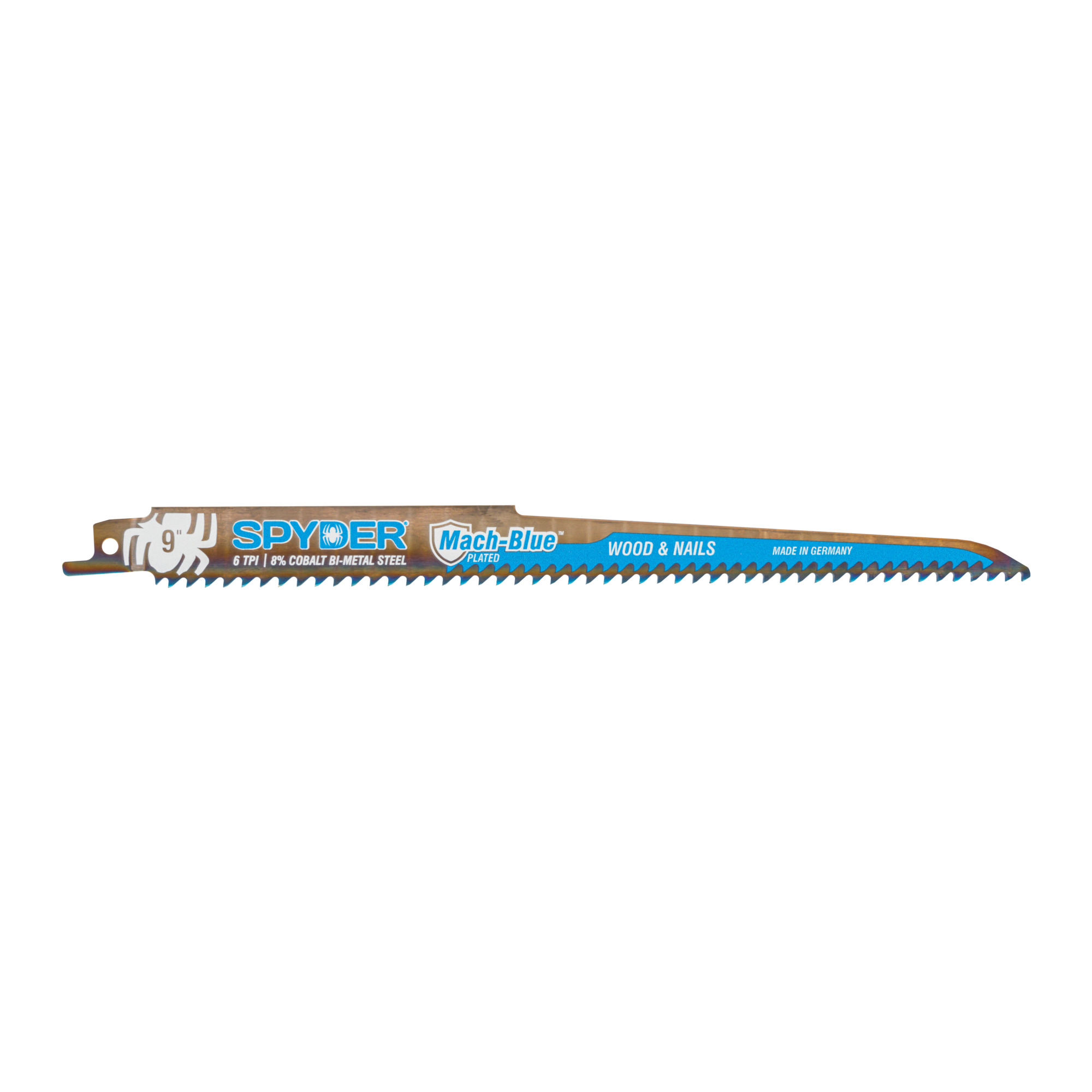 SPYDER Mach-Blue™, 9in. 6-Tpi Mtl/Wood Cutting Recip Saw Blades, 2Pk, Blade Length 9 in, Included (qty.) 2 Model# 200321