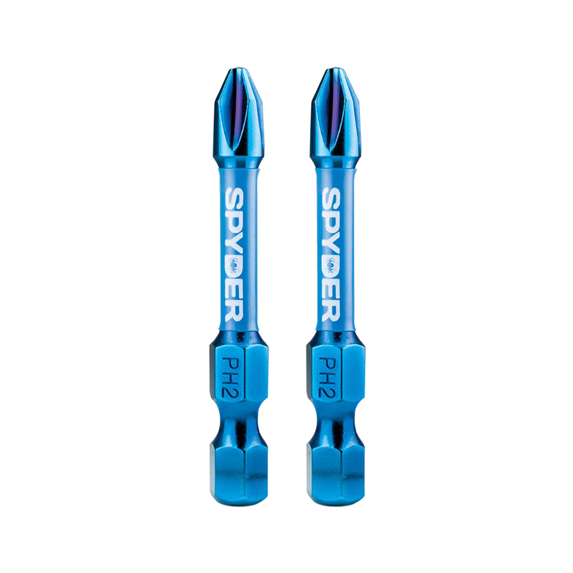 SPYDER Mach-Blue™, 2Pc 1/4in. X 2in. Mach-Blue Impact Driver Bit, Ph2 Included (qty.) 2 Model# 19046