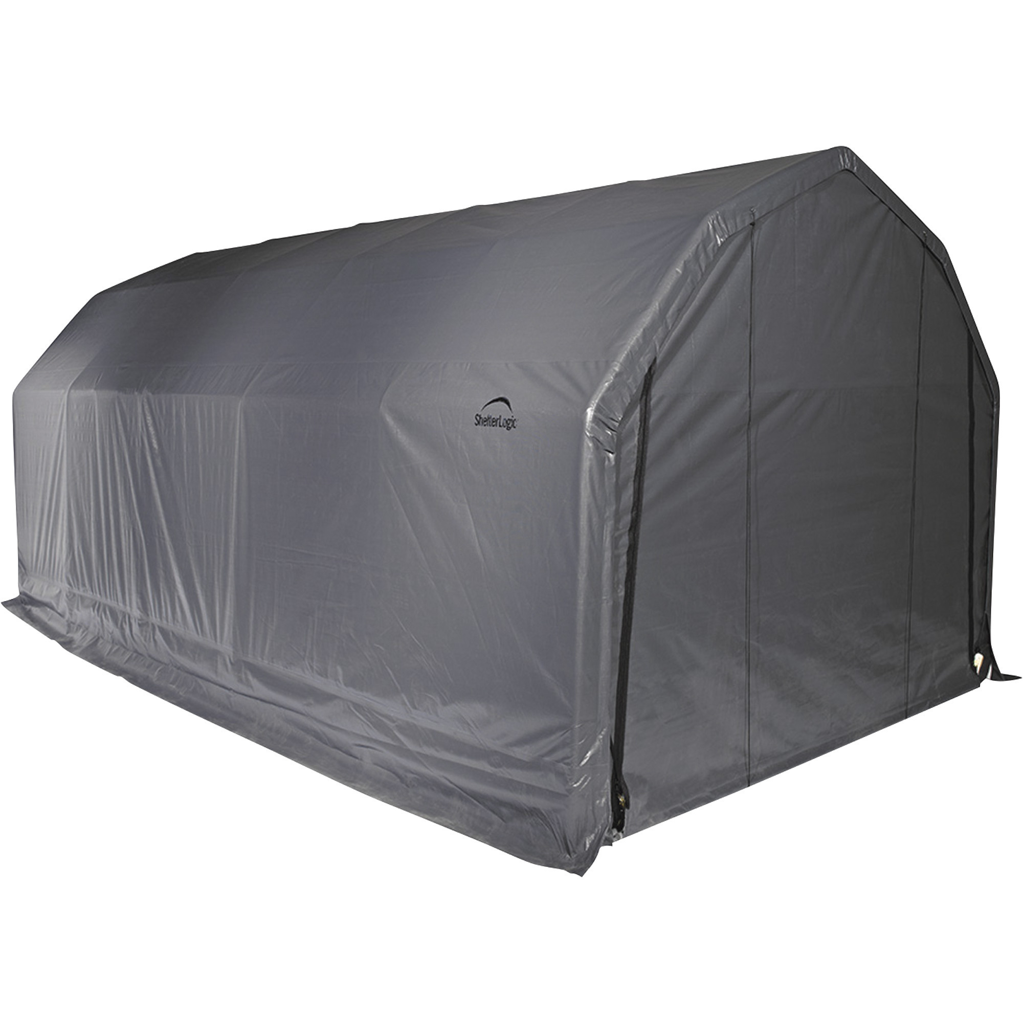 ShelterLogic Homestead Barn Style Garage - 20ft.L x 12ft.W x 9ft.H, Gray, UV-Treated Ripstop Fabric, Model# 97053