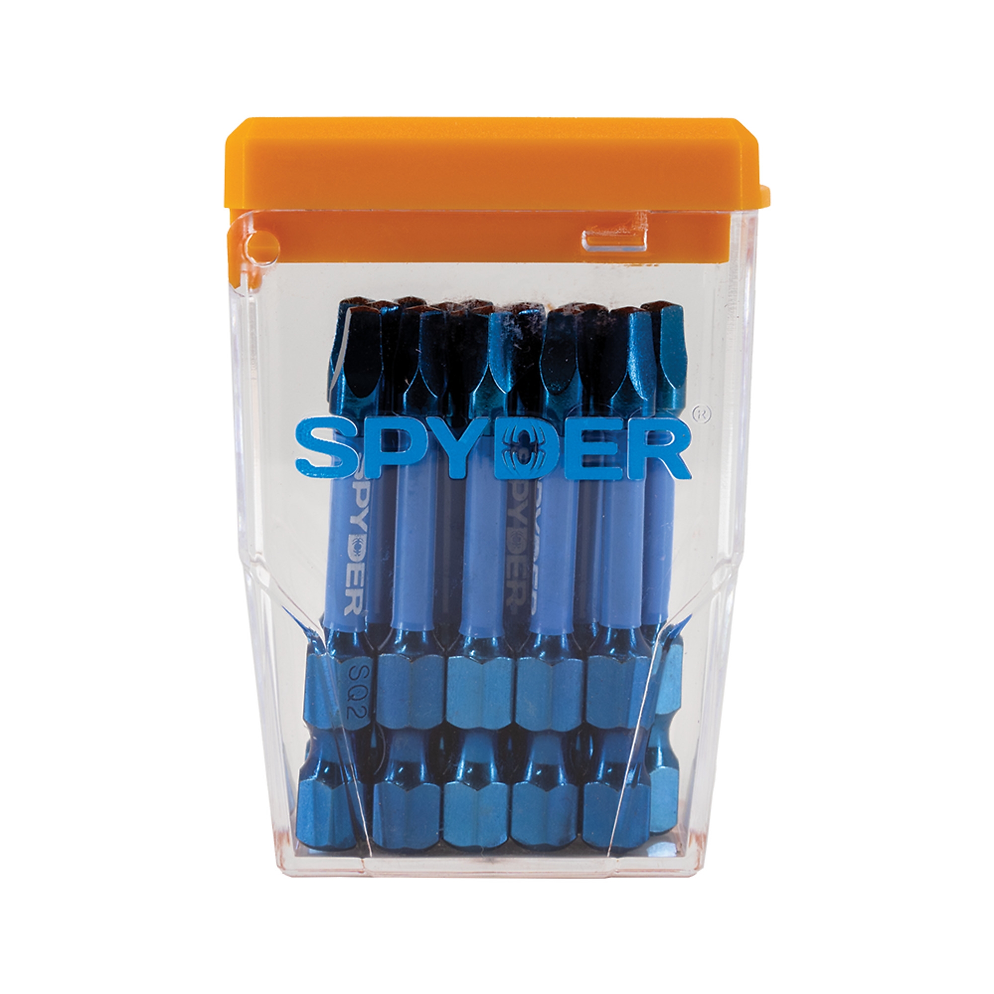 SPYDER Stinger™, 15Pc 1/4in. X 2in. Mach-Blue Impact Driver Bit, Sq2 Included (qty.) 15 Model# 19077