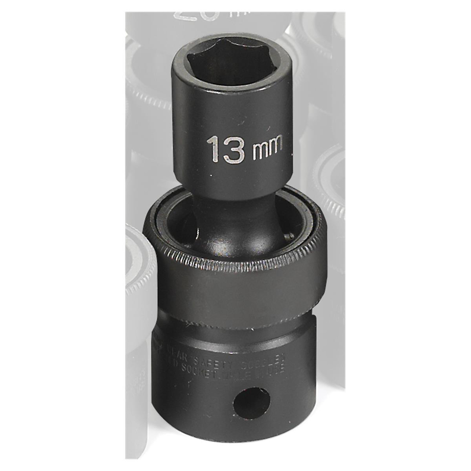 Grey Pneumatic Universal Impact Socket - 13mm, 1/2in. Drive, 6-Point ...