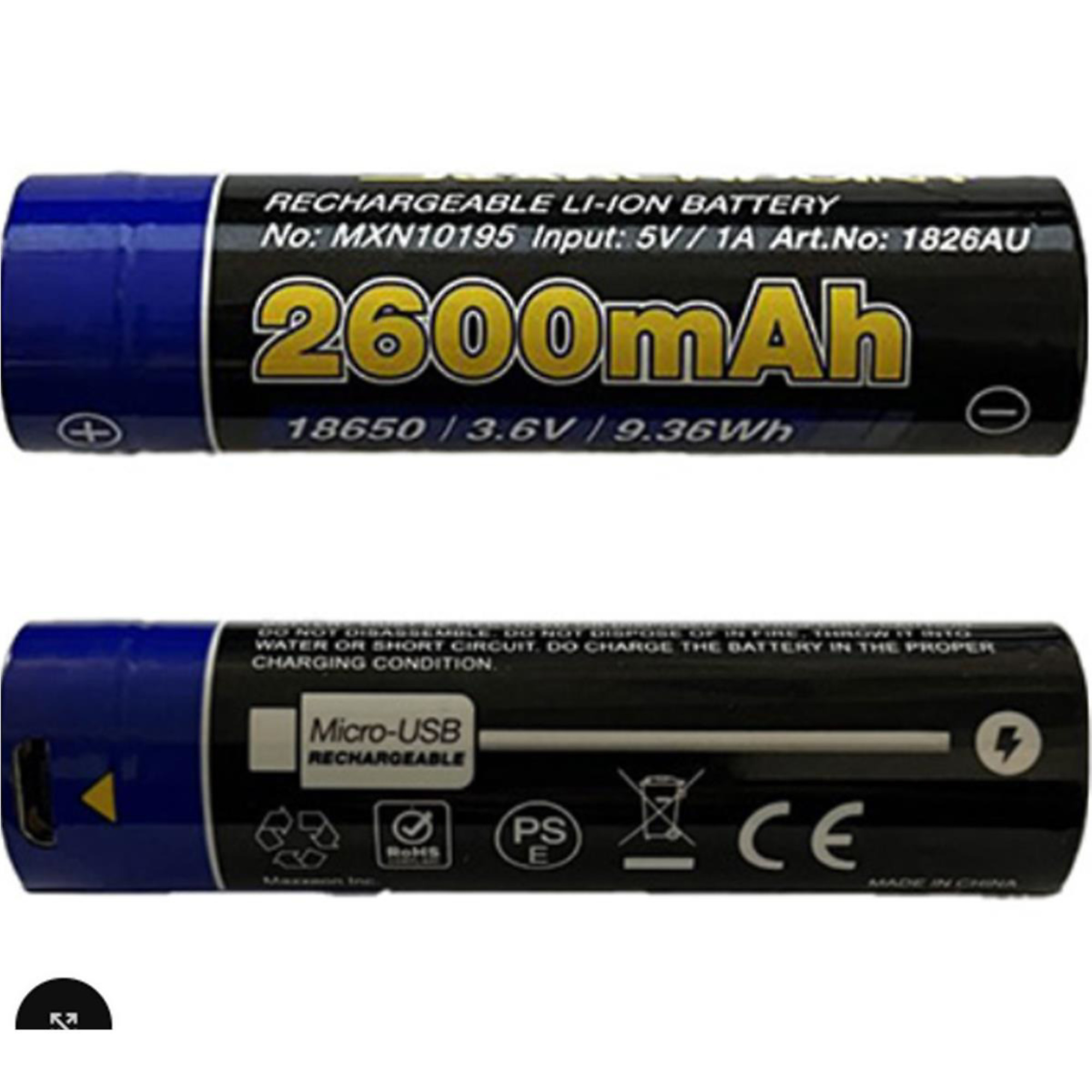 Maxxeon SearchPoint Rechargeable USB Battery, Model# MXN10195