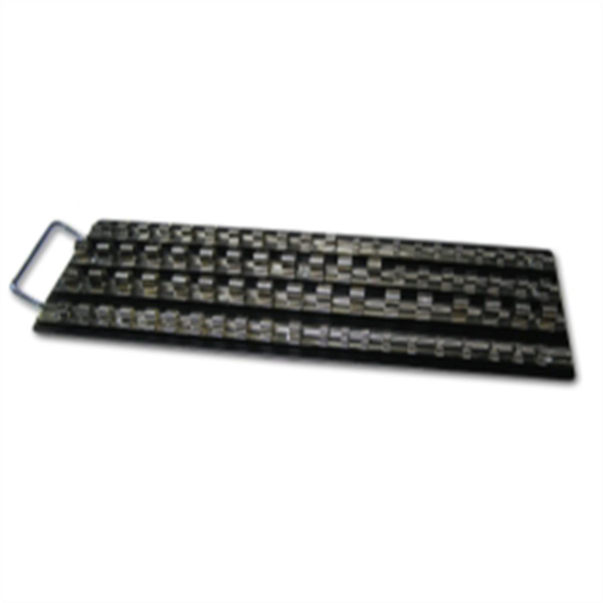 VIM Tools Socket Tray — 4 x 20-Clip Rails, Holds 80 Sockets, Red, Model# VIMV444