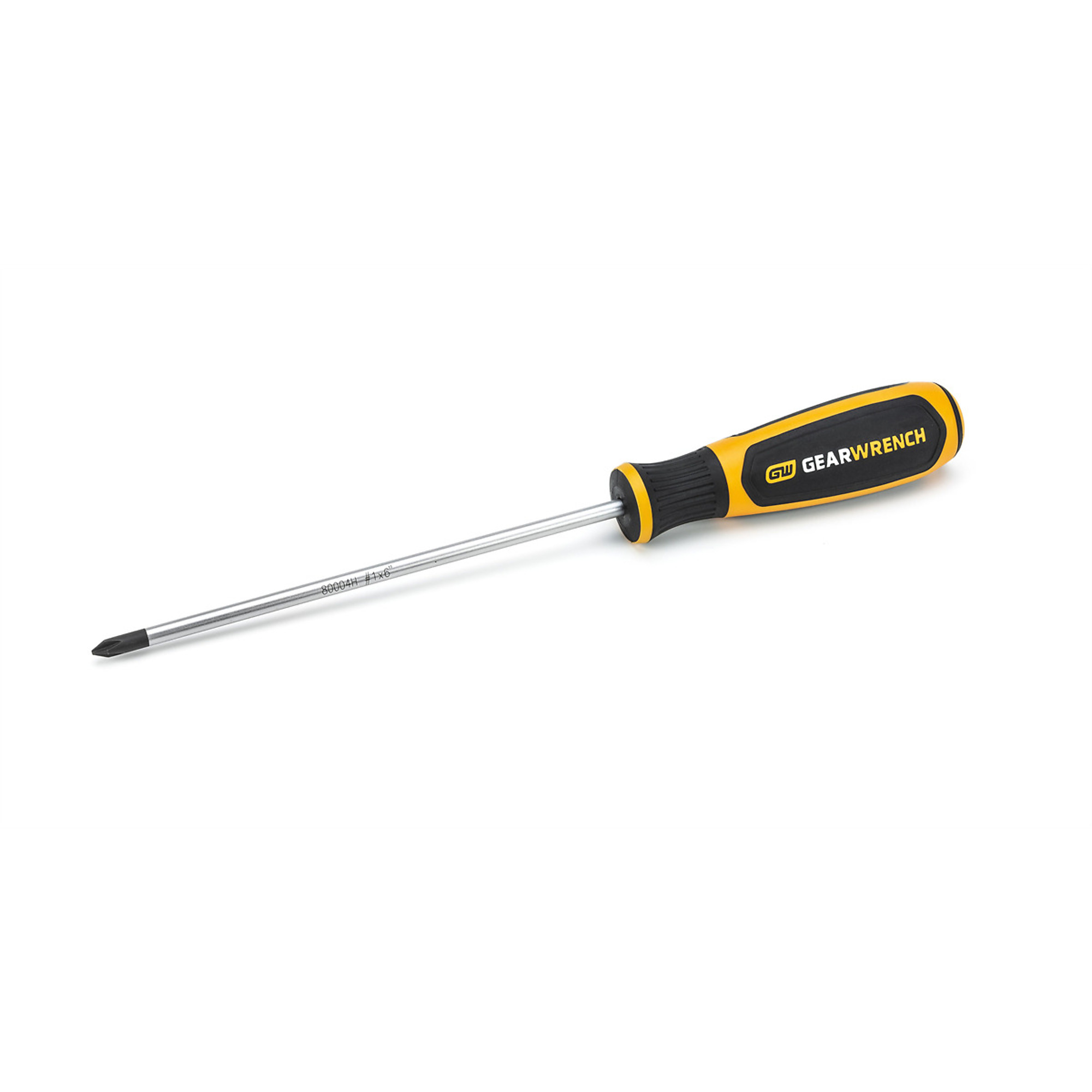 Gearwrench Phillips Dual Material Screwdriver — #1 x 6in., Model# KDT80004H