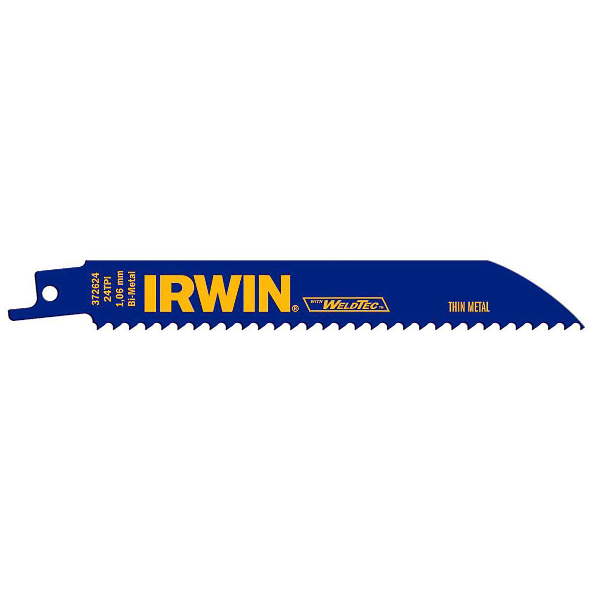 Hanson Reciprocating Saw Blade — 6in., 24 TPI, Bi-Metal, Metal Cutting, Model# HAN372624P5