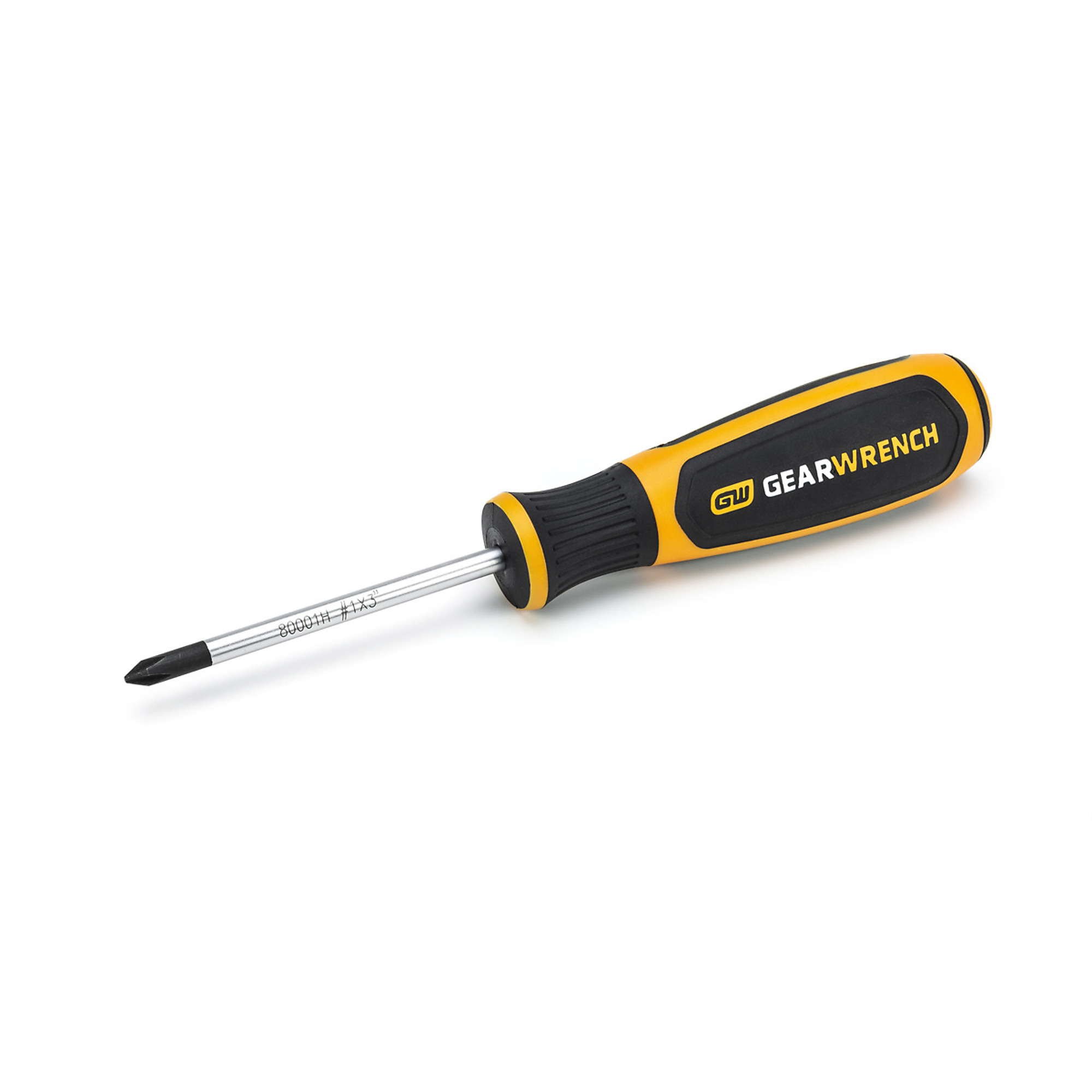 GearWrench Phillips Dual Material Screwdriver — #1 x 3in., Model# KDT80001H