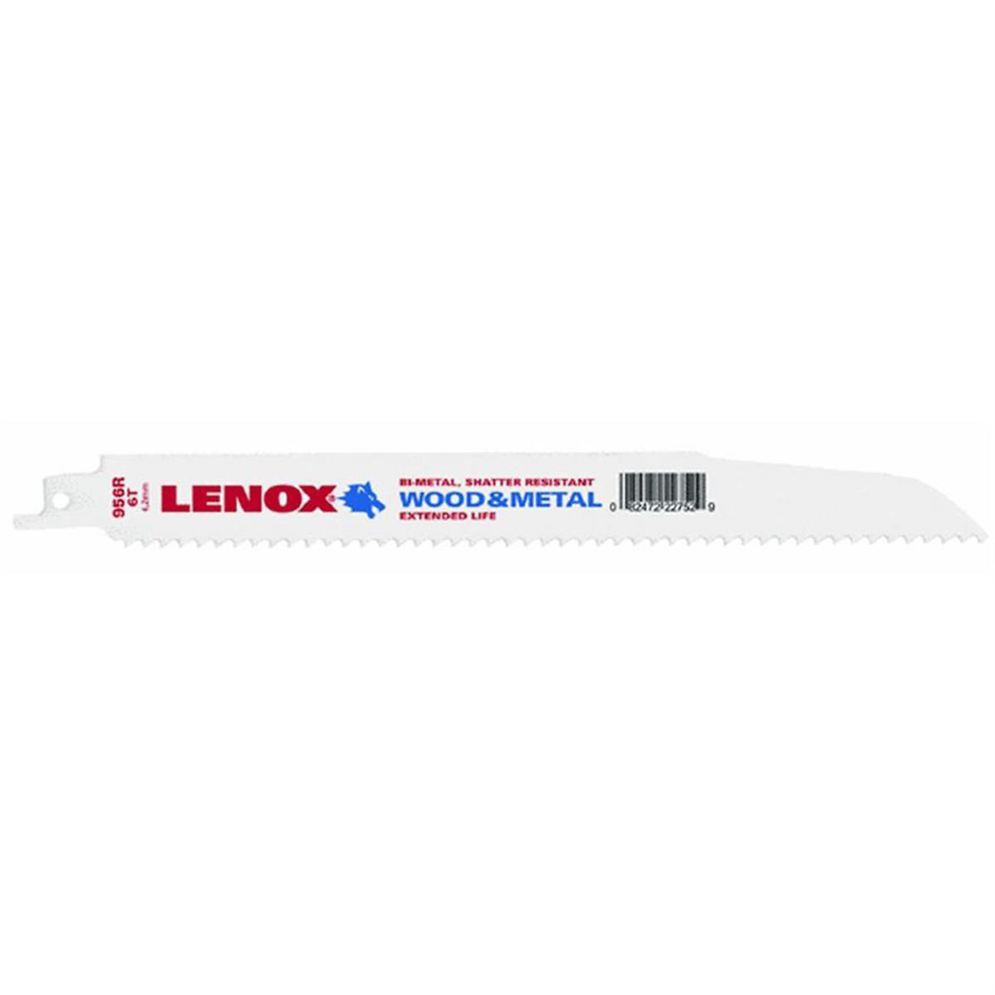 Lenox Tools Reciprocating Saw Blades — 9in., Bi-Metal, 6 TPI, Shock Resistant, Model# LEX22752