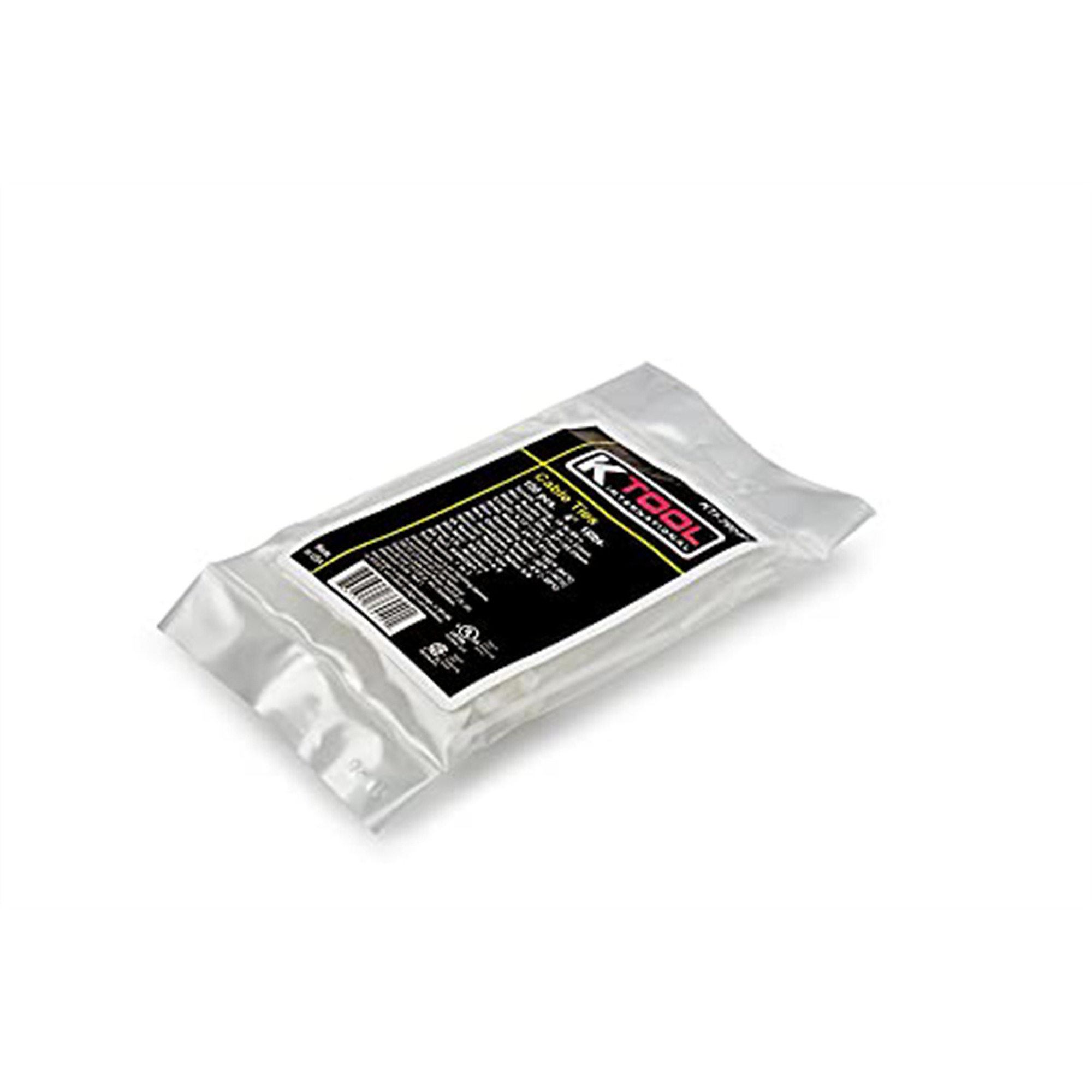 K Tool International Cable Zip Ties — 4in., Natural, 18-Lb. Tensile Strength, 100 Pcs, Model# KTI76040