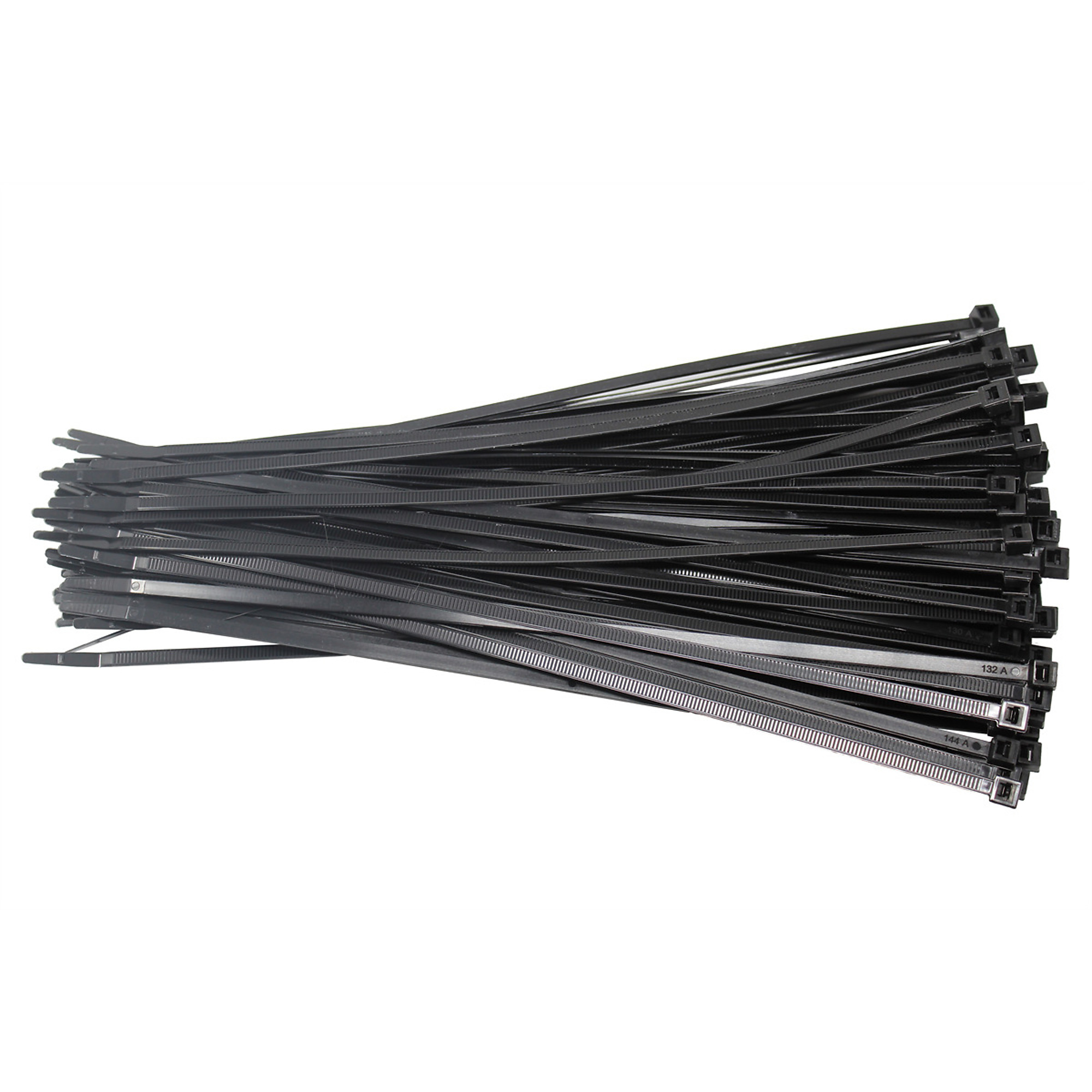K Tool International Cable Zip Ties — 11in. Length, 50-Lb. Tensile Strength, Black, 100 Pcs, Model# KTI78110