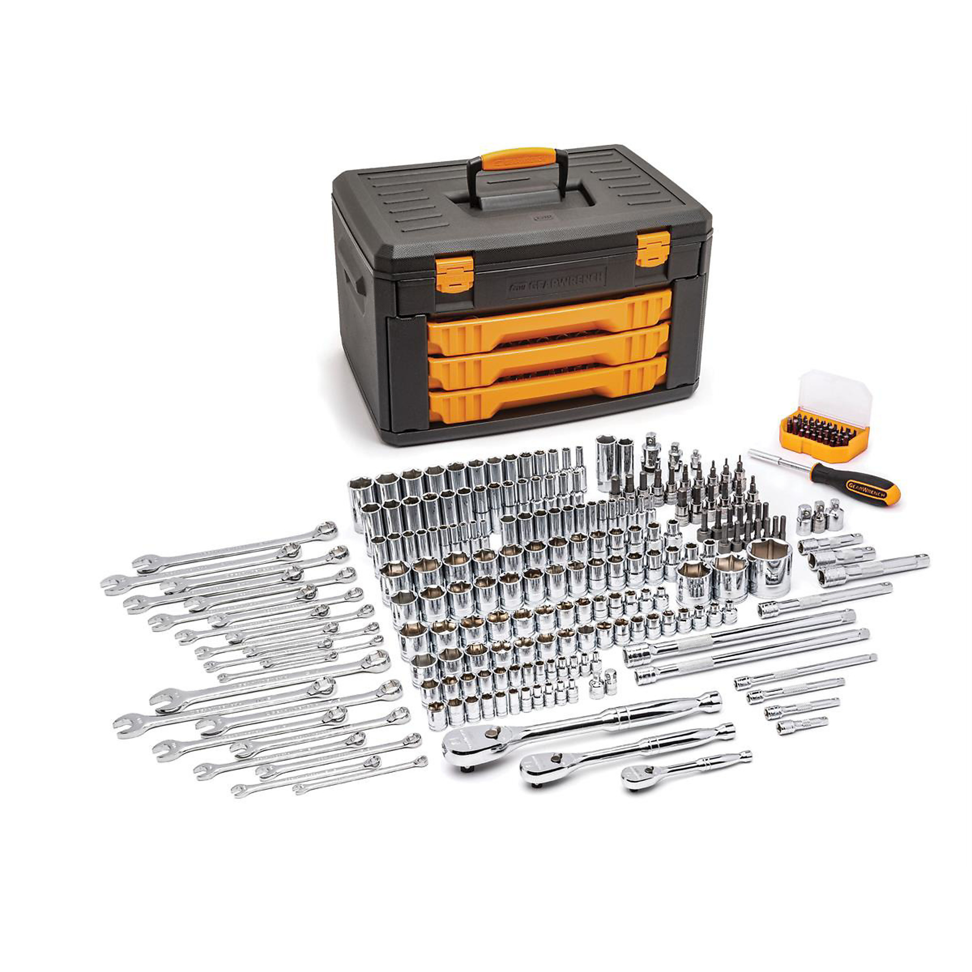GearWrench Tool Set — 243-Piece, 6-Point, 1/4in., 3/8in., 1/2in. Drive, Model# KDT80966