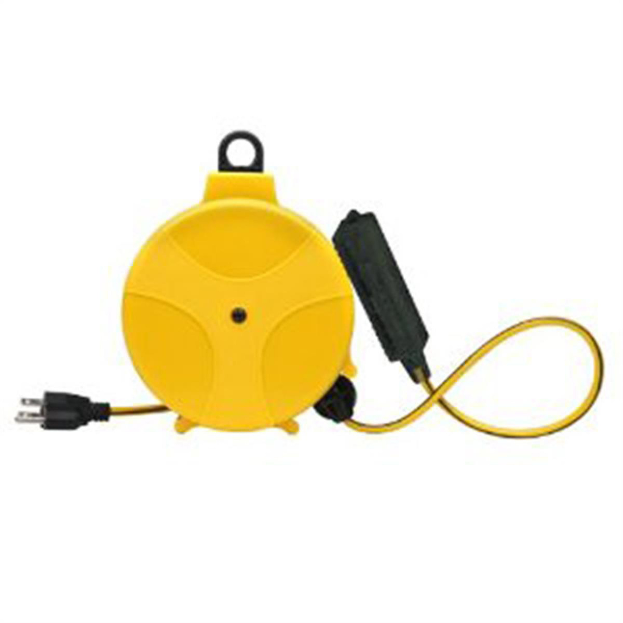 Coleman Cable Yellow Retractable Cord Reel — 20ft., 500 Amp Parrot Clamp, Model# ECIE315