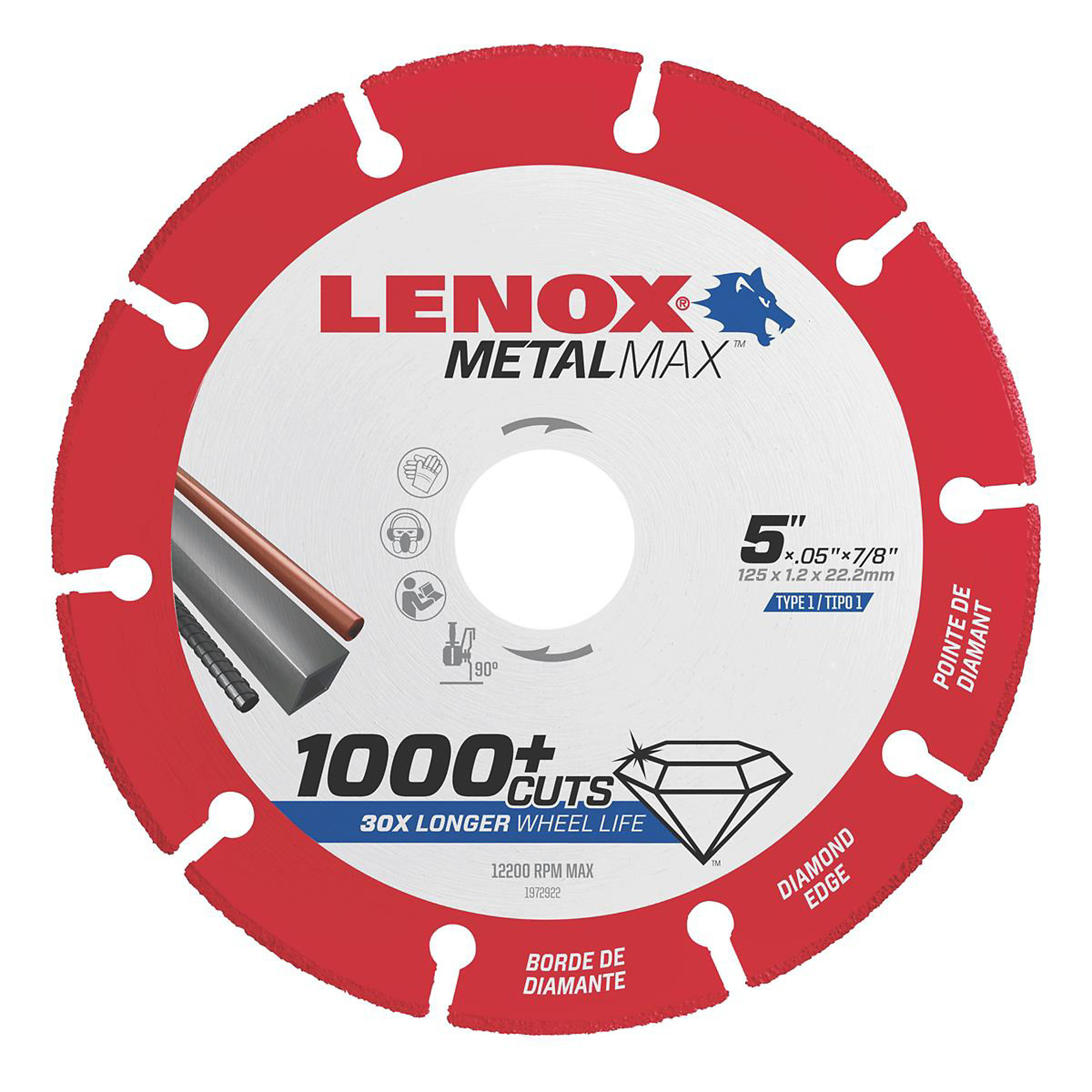 Lenox Tools Metal Max Blade 5in., Diamond Technology, Model