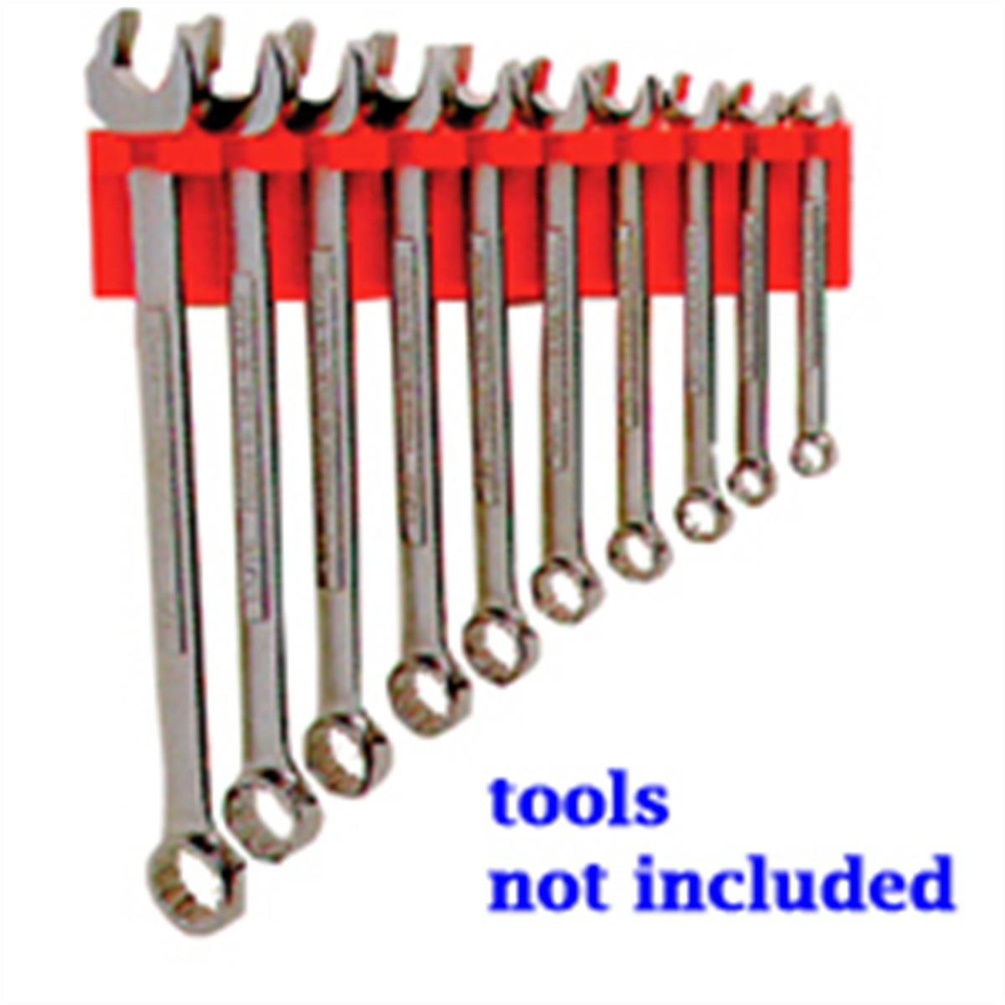 Mechanic's Time Savers Magnetic Wrench Holder — Holds 10 Wrenches, Red, Model# MTS681