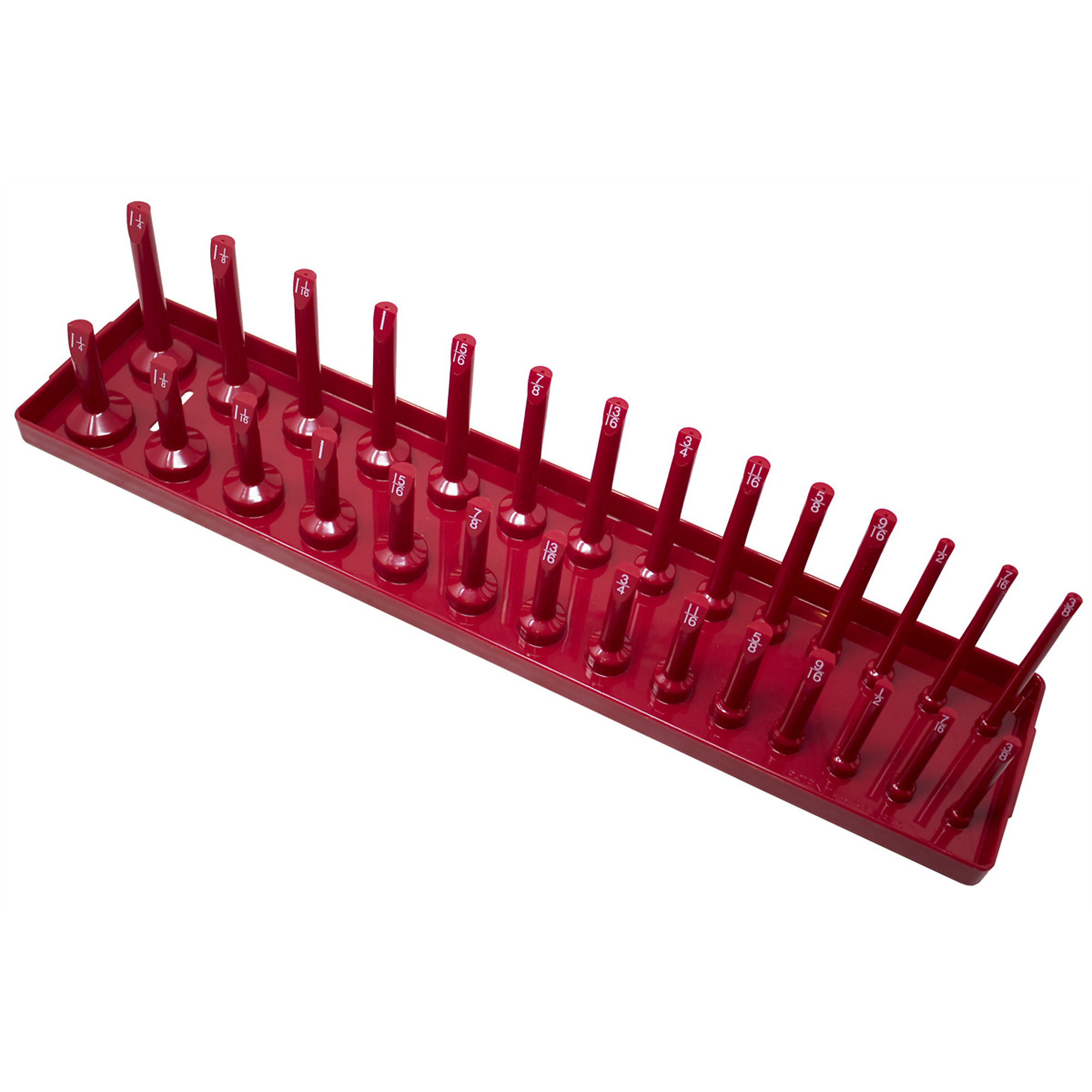K Tool International Socket Holder — 1/2in. Drive, SAE, Holds 28 Sockets, Red, Model# KTI72473