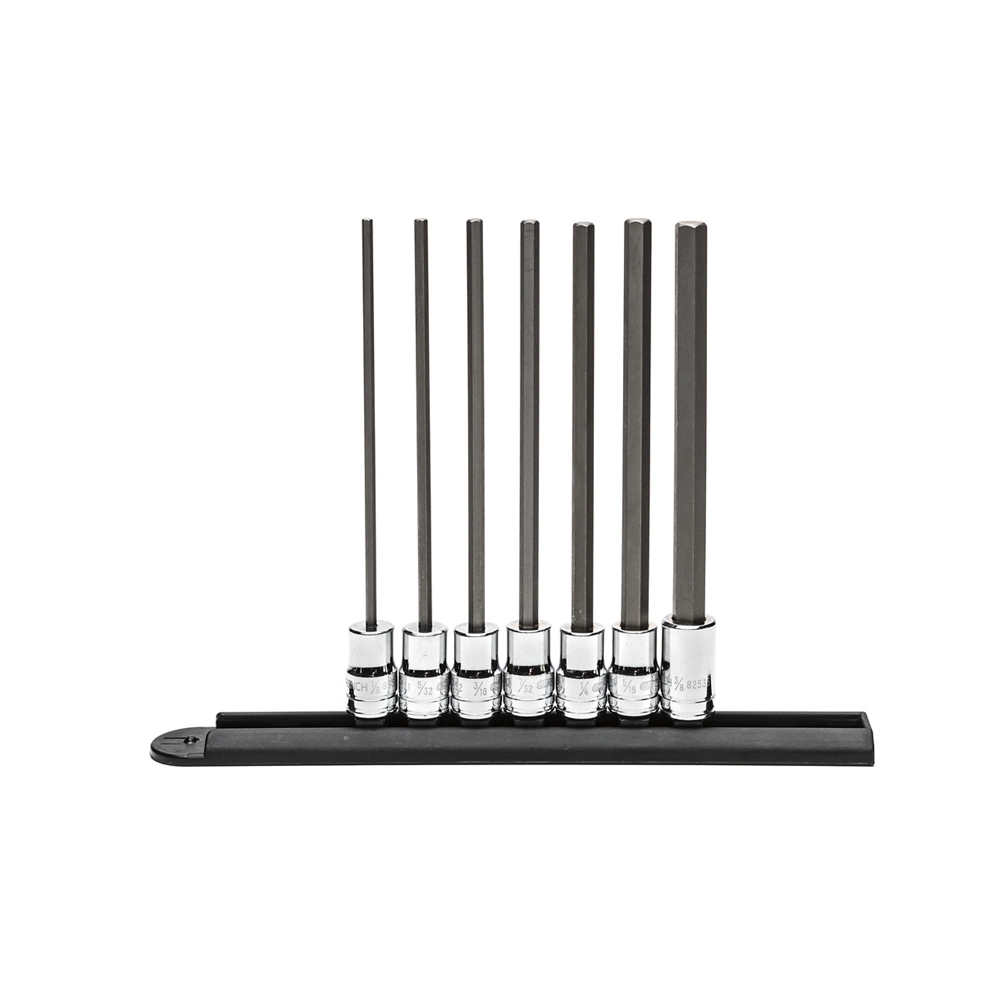 GearWrench 7-Pc. 3/8in. Drive Long Length Hex Bit SAE Socket Set, Model# KDT82537