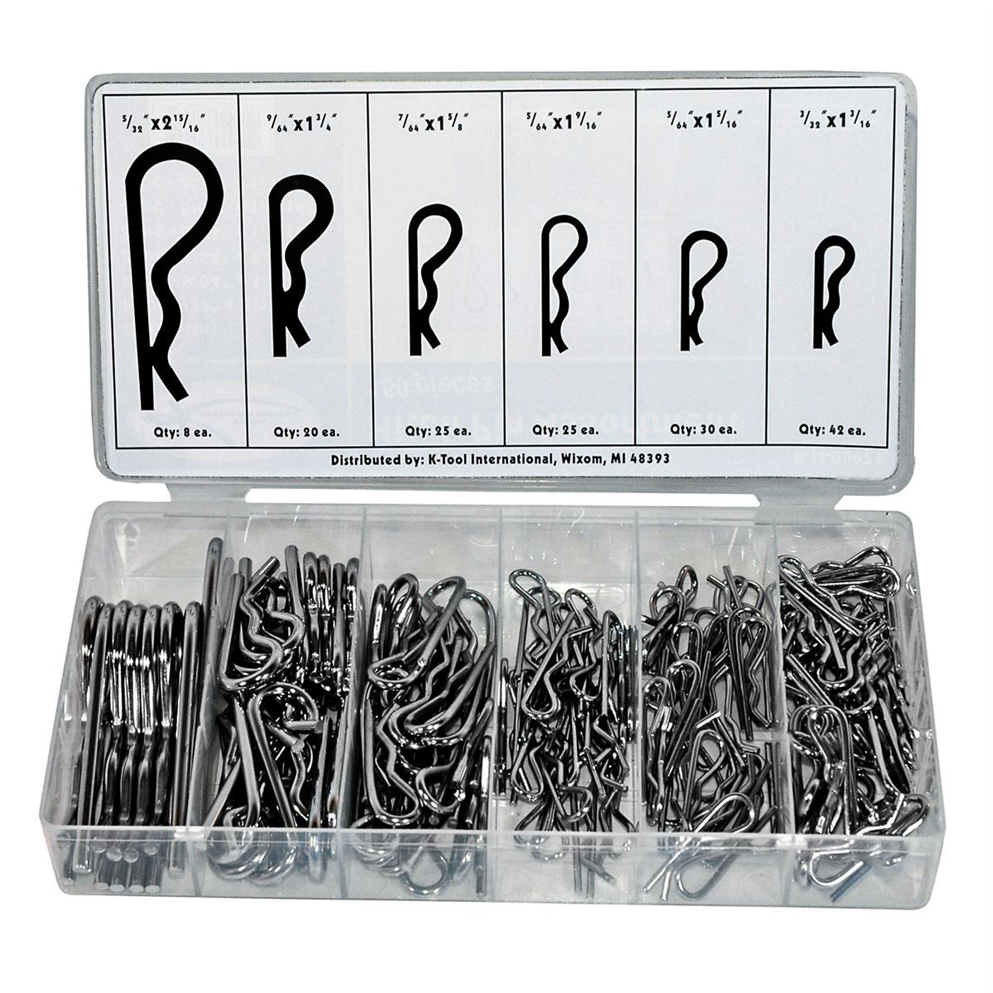 K Tool International Assorted Hitch Pins Set — 150 Pcs, Model# KTI00071
