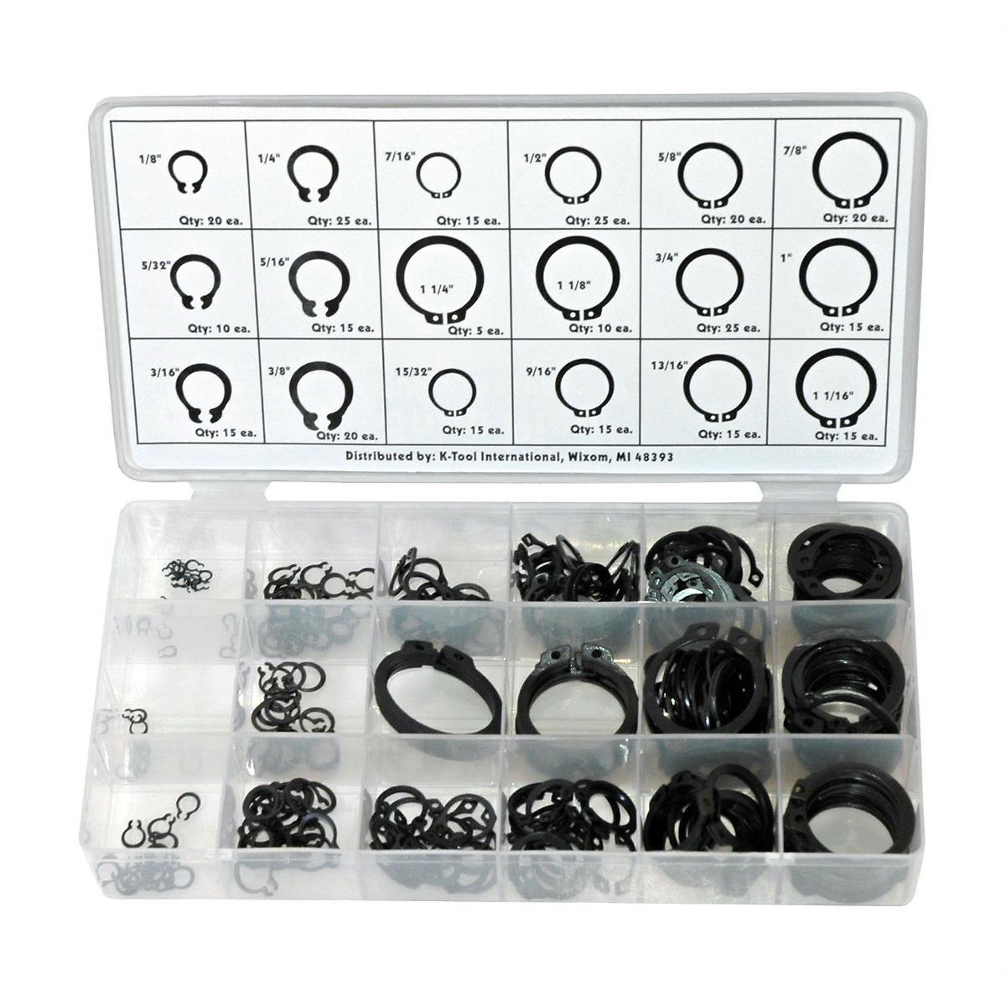 K Tool International Snap Ring Kit — 1 Pc, Model# KTI00077