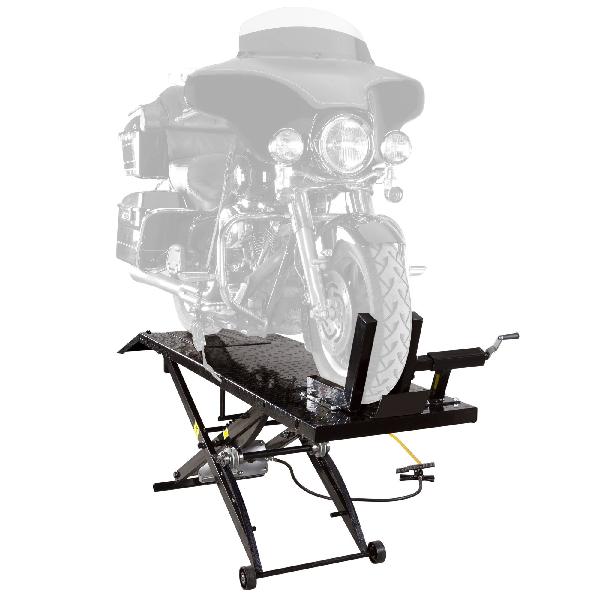 Black Widow, Pneumatic Motorcycle Lift Table - 1000 lb. Capacity, Capacity 1000 lb, Max. Lift Range 33 in, Material Steel, Model# BW-1000A