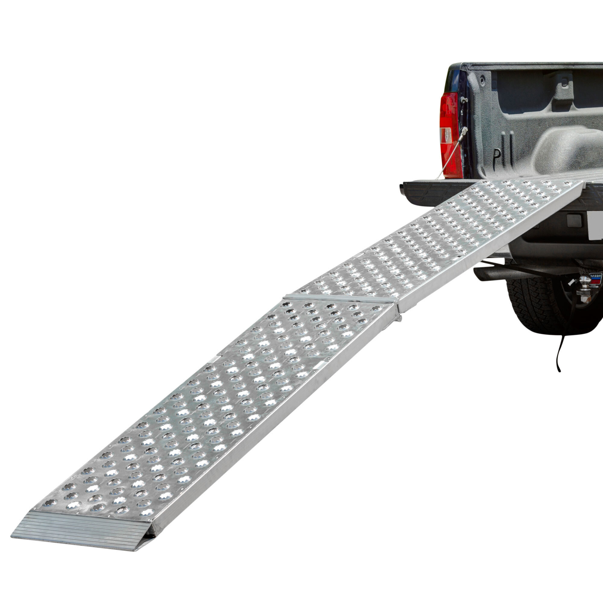 Black Widow, 8ft. L x 19in. W Aluminum Folding Single Runner Motorcycle Ramp, Capacity 1500 lb, Model# MF1-9619-EZ