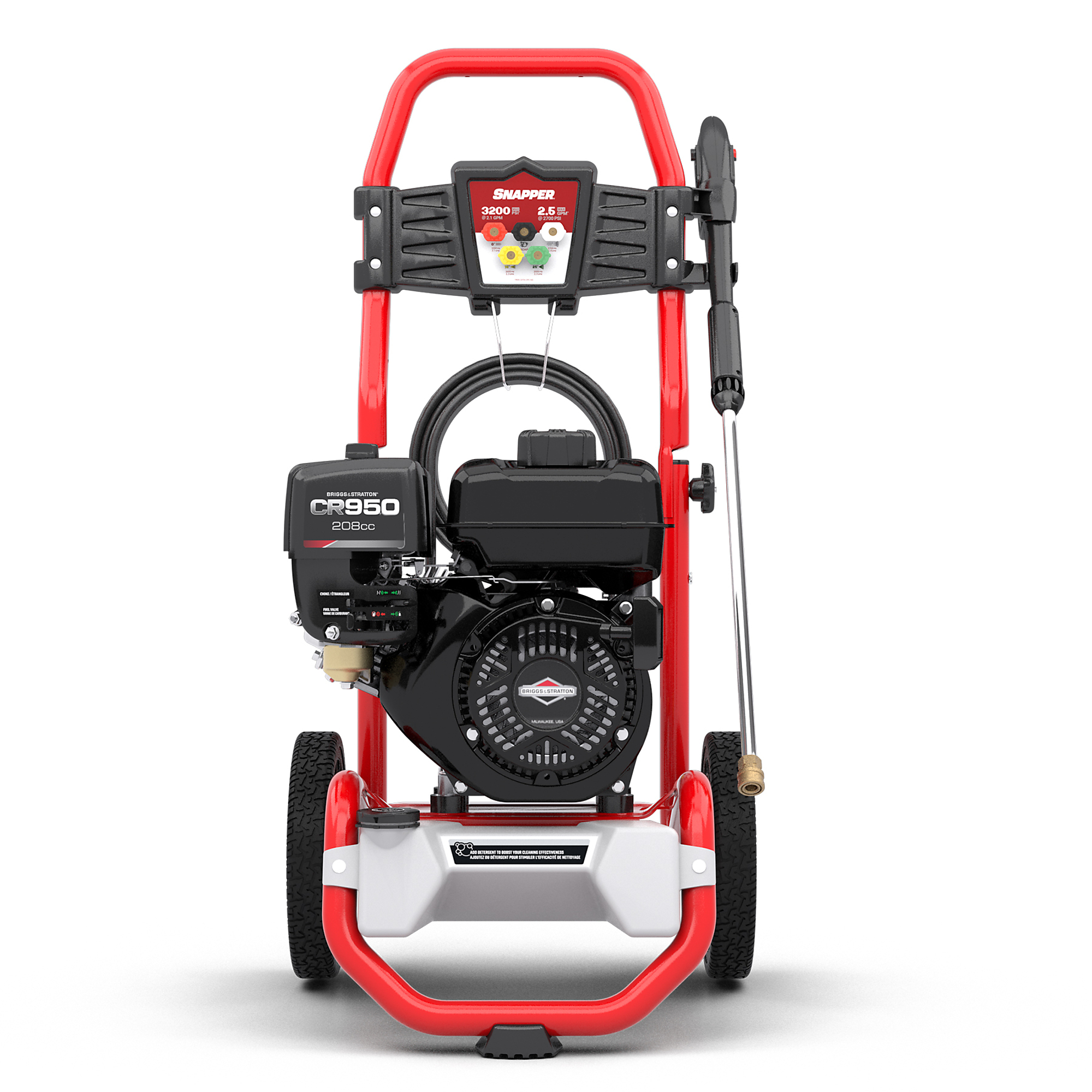 Snapper Gas Pressure Washer — 3200 PSI, 2.5 GPM, Briggs & Stratton Engine, Detergent Tank, Model# 022002