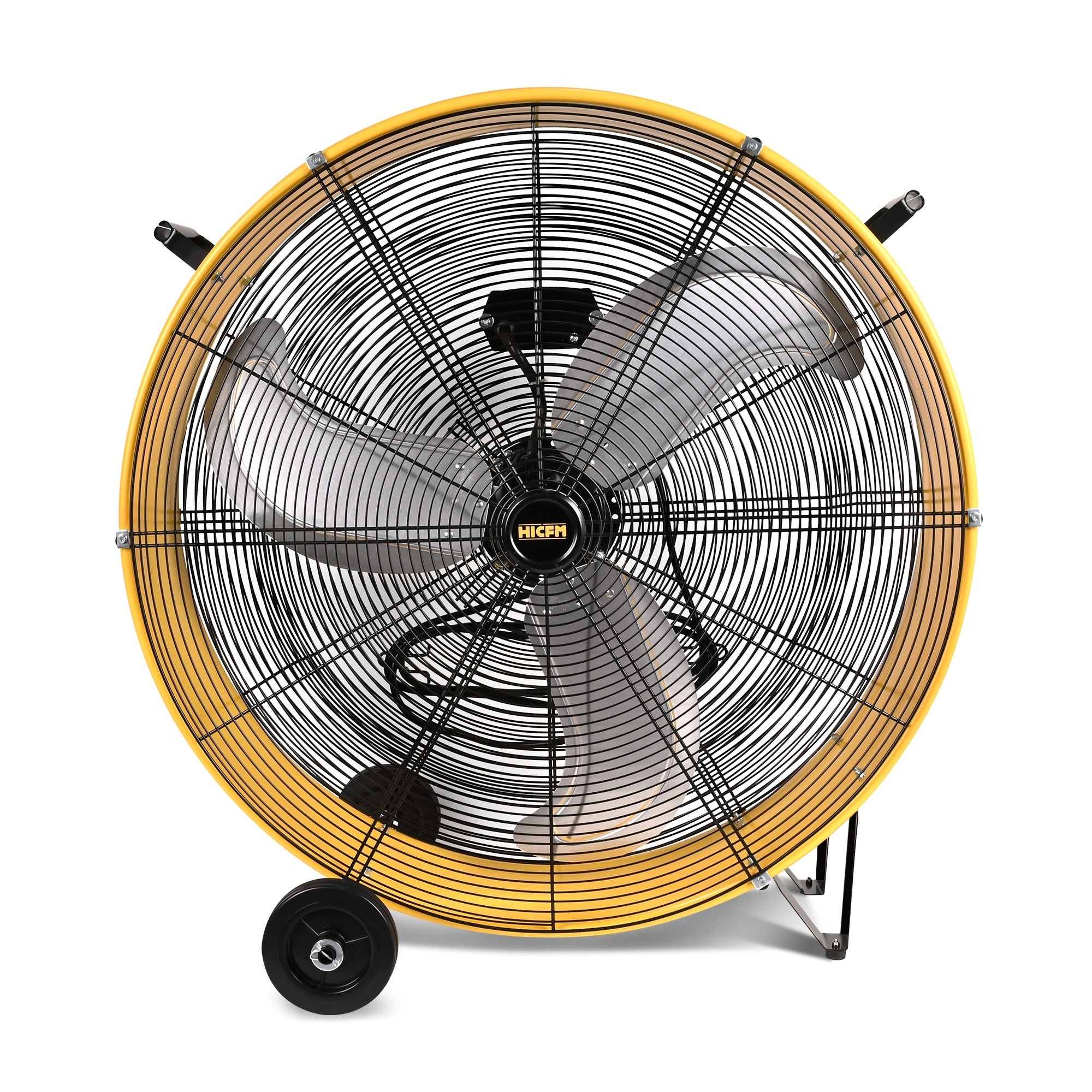 EdenDirect Drum Fan — 30in. Heavy-Duty Barrel Drum Fan, 13,000 CFM, 1/3 HP Motor, 9ft. Cord, 5in. Wheels, UL Listed, for Shop/Garage/Industrial Use, Model# FAN-D30