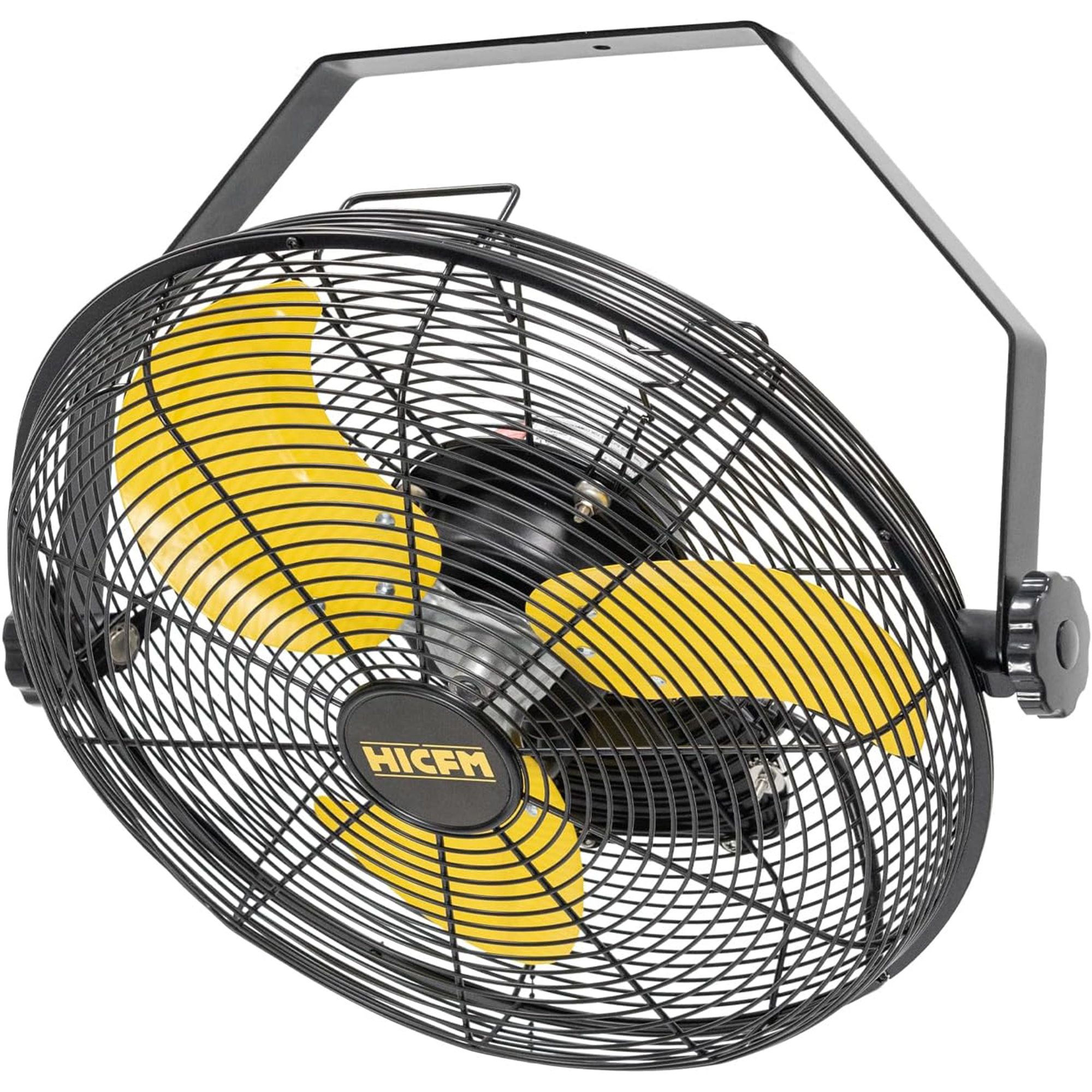 Edendirect Outdoor Wall Mounted Fan — 14in., 3 Speeds, 2600 CFM, IP44 Motor, GFCI Plug, Yellow, Model# FAN-OW14
