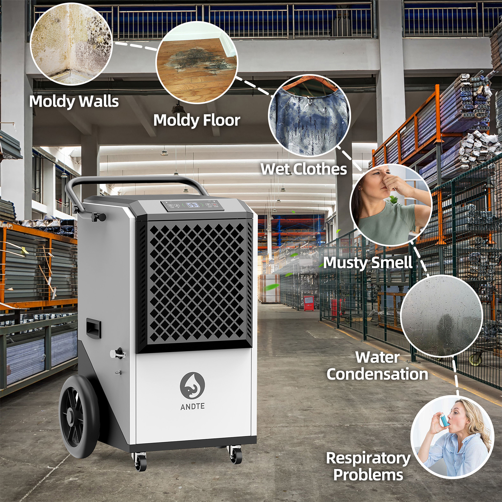 DAMNGOOD　D.G.F 60 pt. 4500 sq. ft. Dehumidifier with Large Bucket for Home