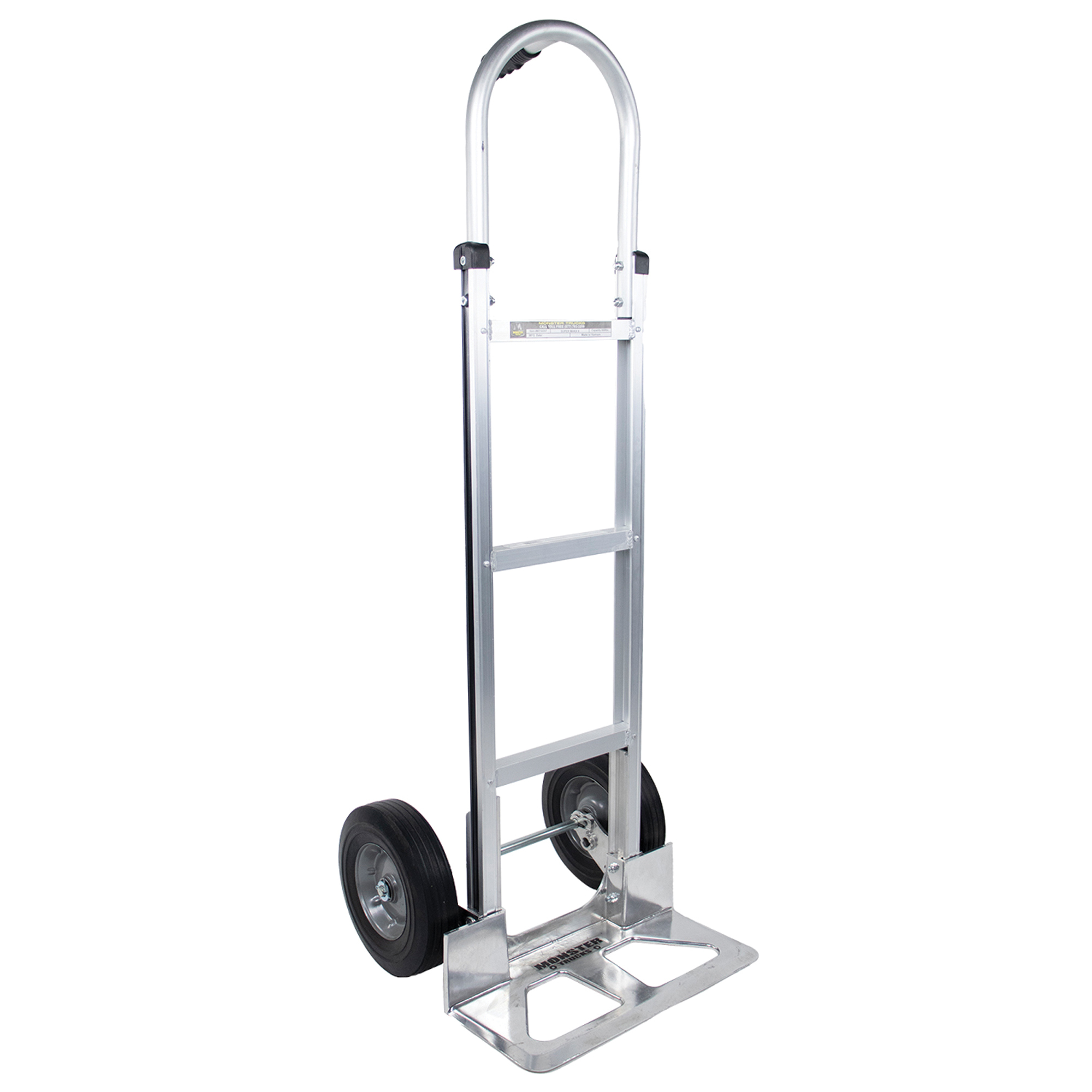Monster Trucks Tuff Maxx Aluminum Hand Truck — Solid Rubber Tires, Pin Handle, 660-Lb. Capacity, Model# MT10007