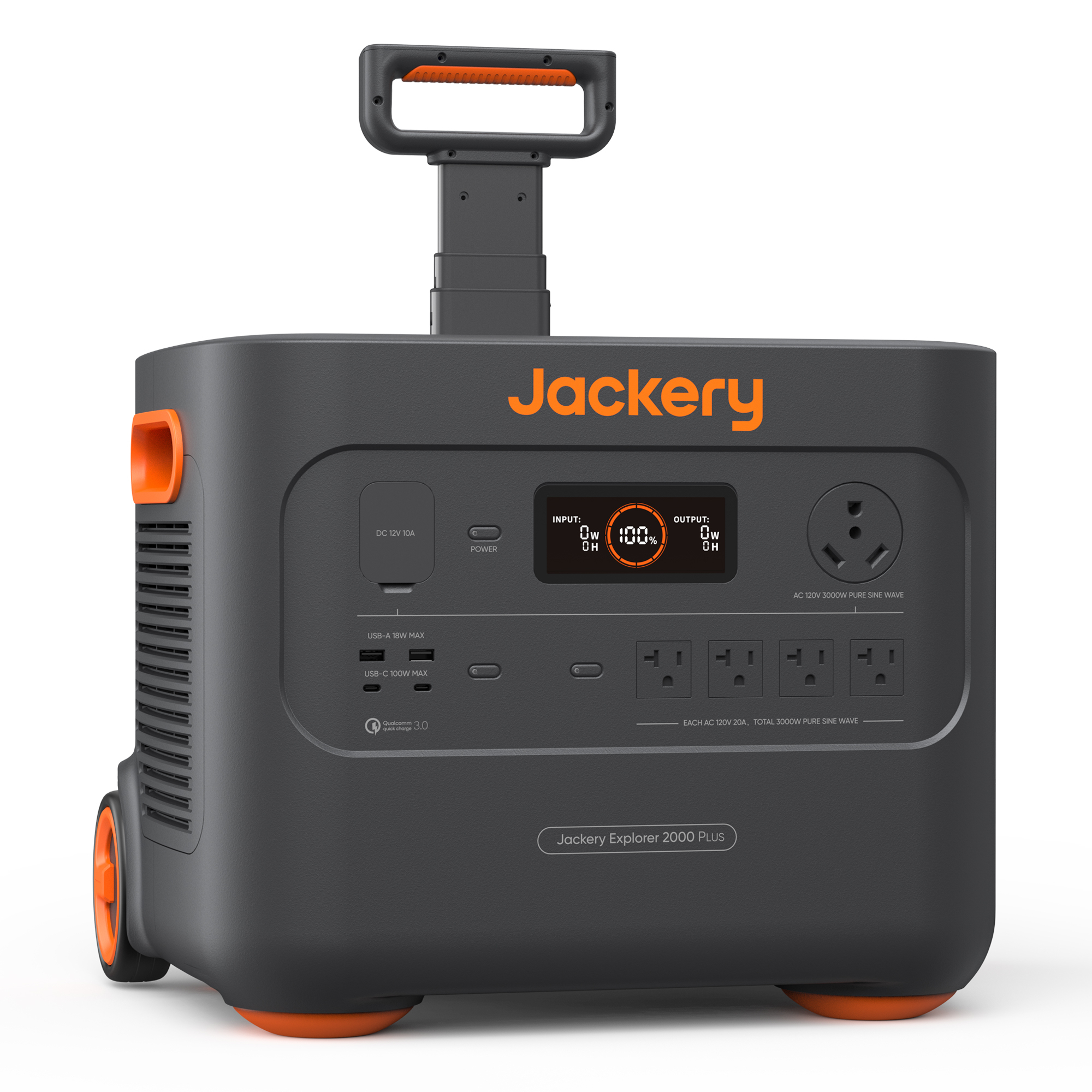 Jackery Portable Power Station Explorer 2000 Plus — 2042Wh LiFePO4 Battery, 3000W Output, Expandable to 24kWh, Model# 21-0001-000016