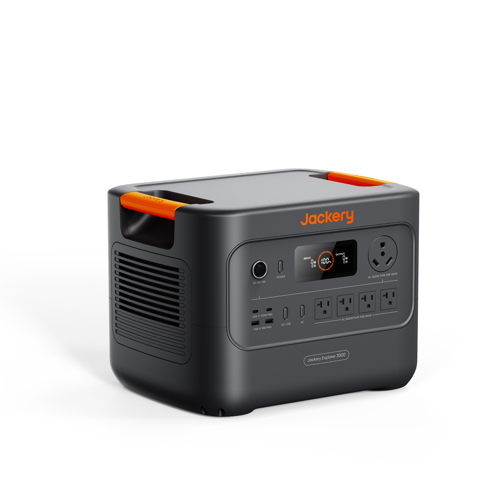 Jackery Portable Power Station Explorer 3000 V2 — 3600W Rated, 7200W Peak, 3072Wh Capacity, Push Button Start, Model# 21-0001-000293