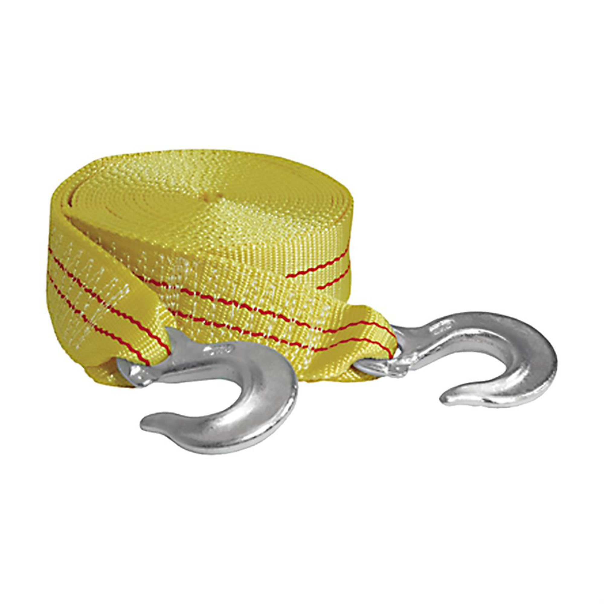 K-Tool International Tow Strap with Forged Hooks — 2in. x 25ft., 10,000-Lb. Capacity, Heavy-Duty Nylon Web Construction, Model# KTI73803