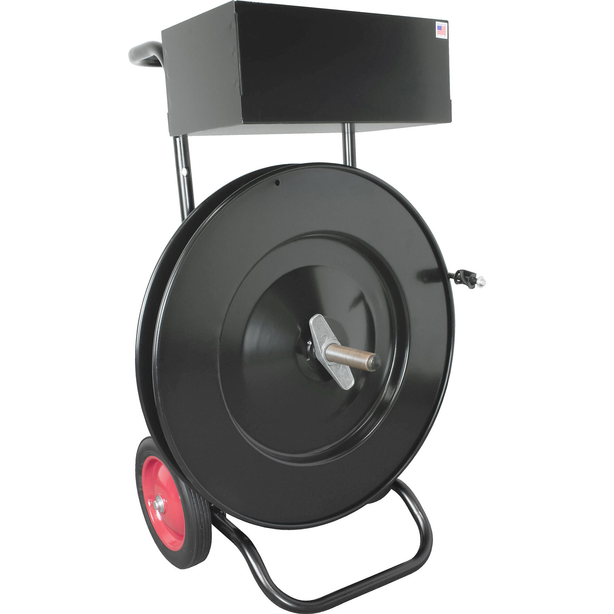 Encore Packaging Premium Strapping Dispenser — For Steel or Poly Strapping, 10in. Rubber Tires, Model# EP-3100