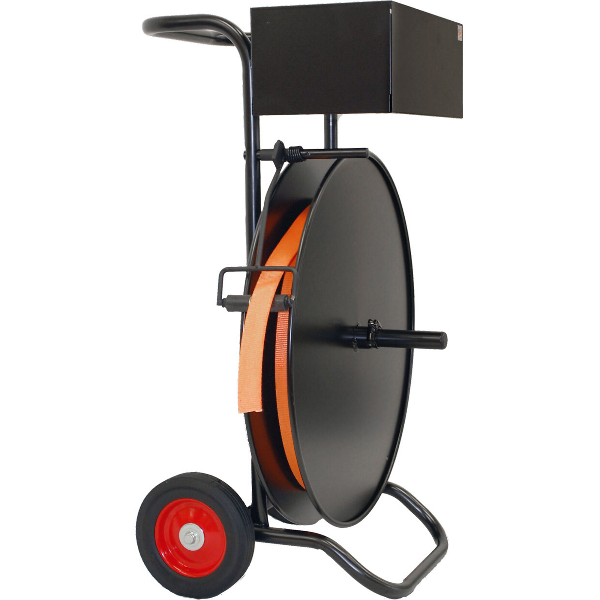 Encore Packaging Cord Strapping Dispenser — 16in. Core ID, Ribbon-Wound, 10in. Rubber Tires, Model# EP-3040-16
