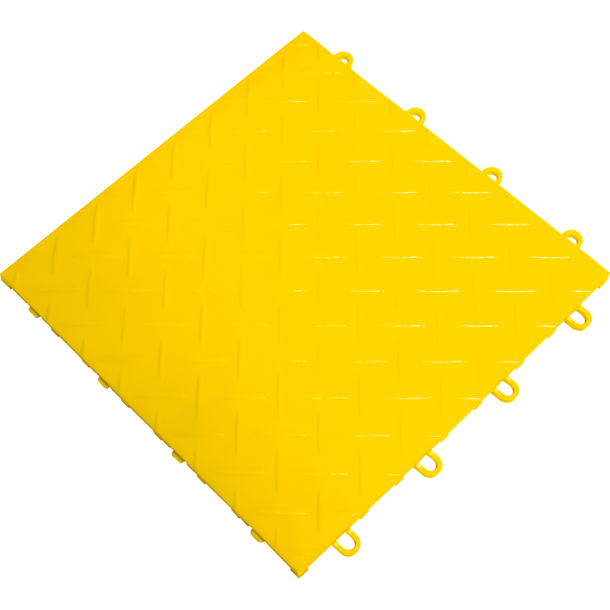 RaceDeck Garage Floor Tiles — 12in. x 12in. x 0.5in., Diamond Pattern, Yellow, 48-Pack, Model# RD48YELL