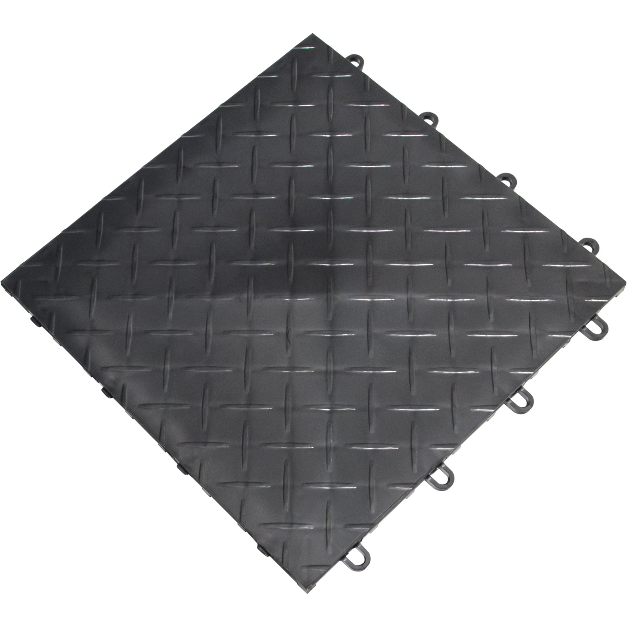 RaceDeck Diamond Garage Floor Tiles — 12in. x 12in. x 0.5in., Graphite, 24-Pack, Model# RD24GRPH