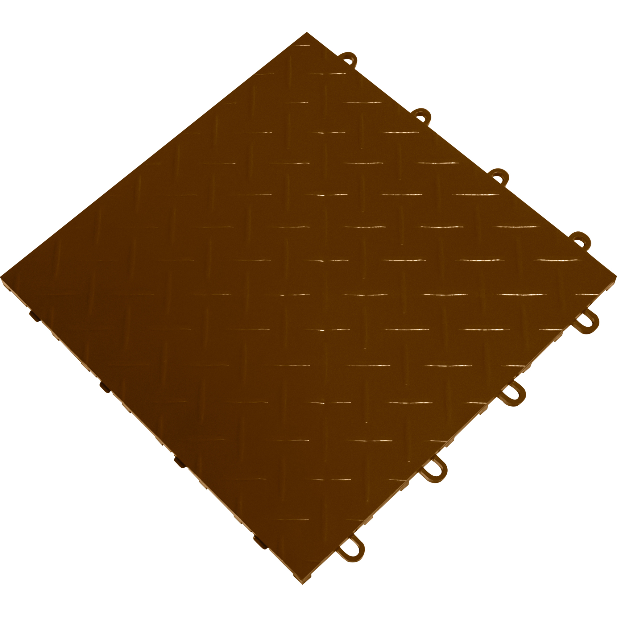 RaceDeck Garage Floor Tiles — 12in. x 12in. x 0.5in., Diamond Pattern, Espresso, 48-Pack, Model# RD48BRWN