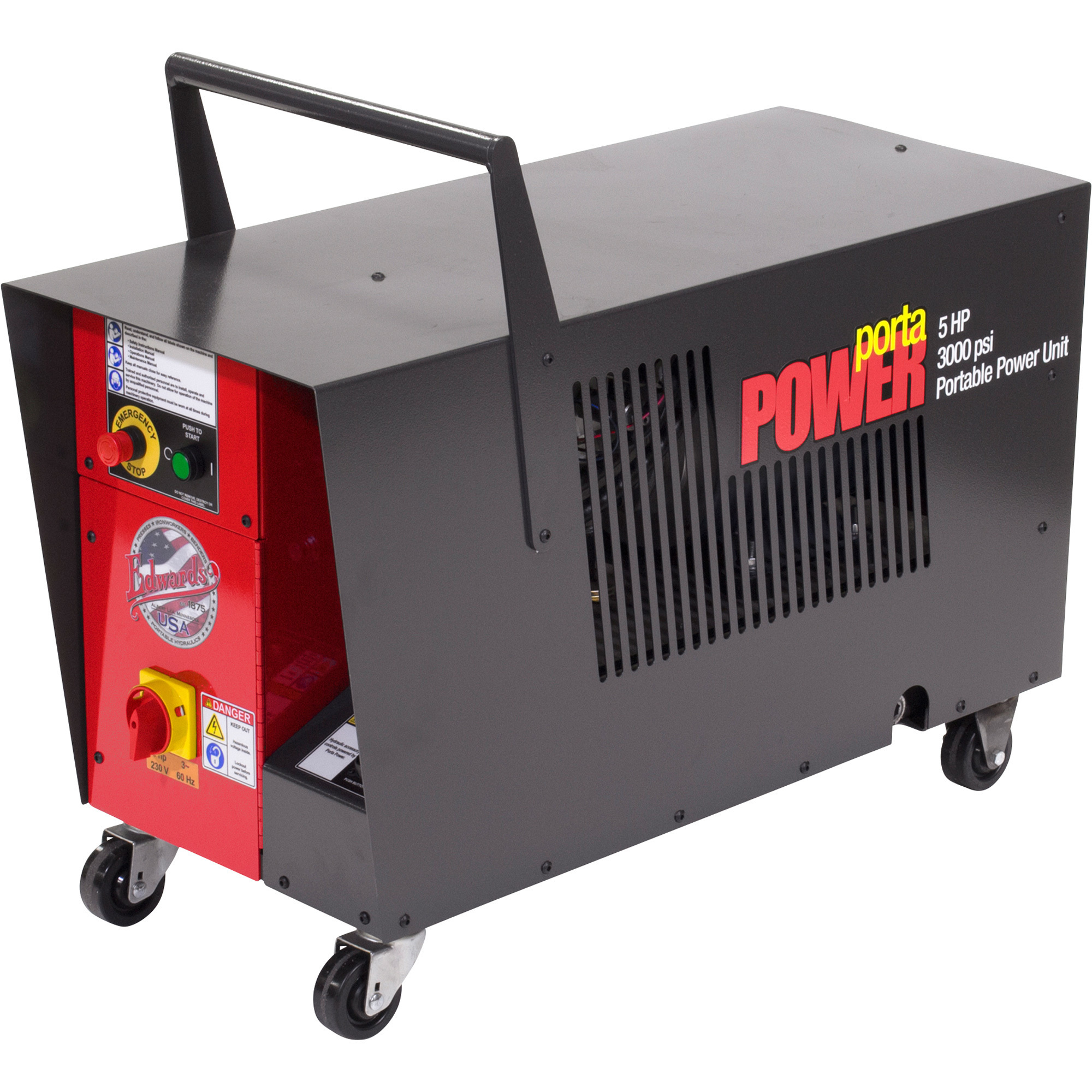 Edwards Porta Power Portable Power Unit, 5 HP, 3-Phase, 230 Volt, Model# HAT002