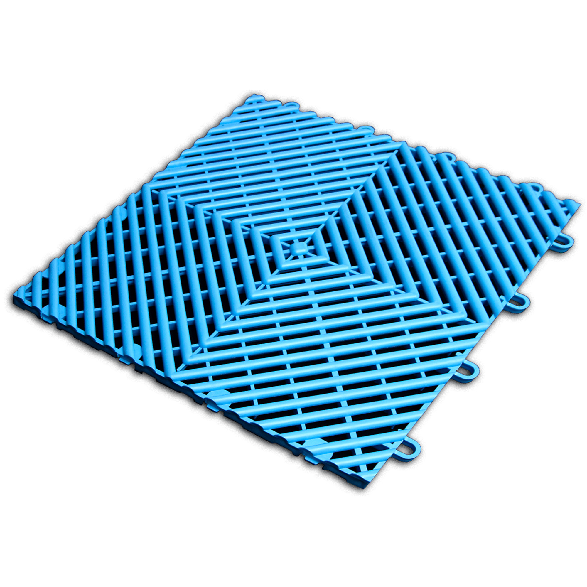 RaceDeck Garage Floors Free-Flow Garage Floor Tiles — 12in. x 12in. x 0.5in., Cool Blue, 48-Pack, Model# FF48COLB