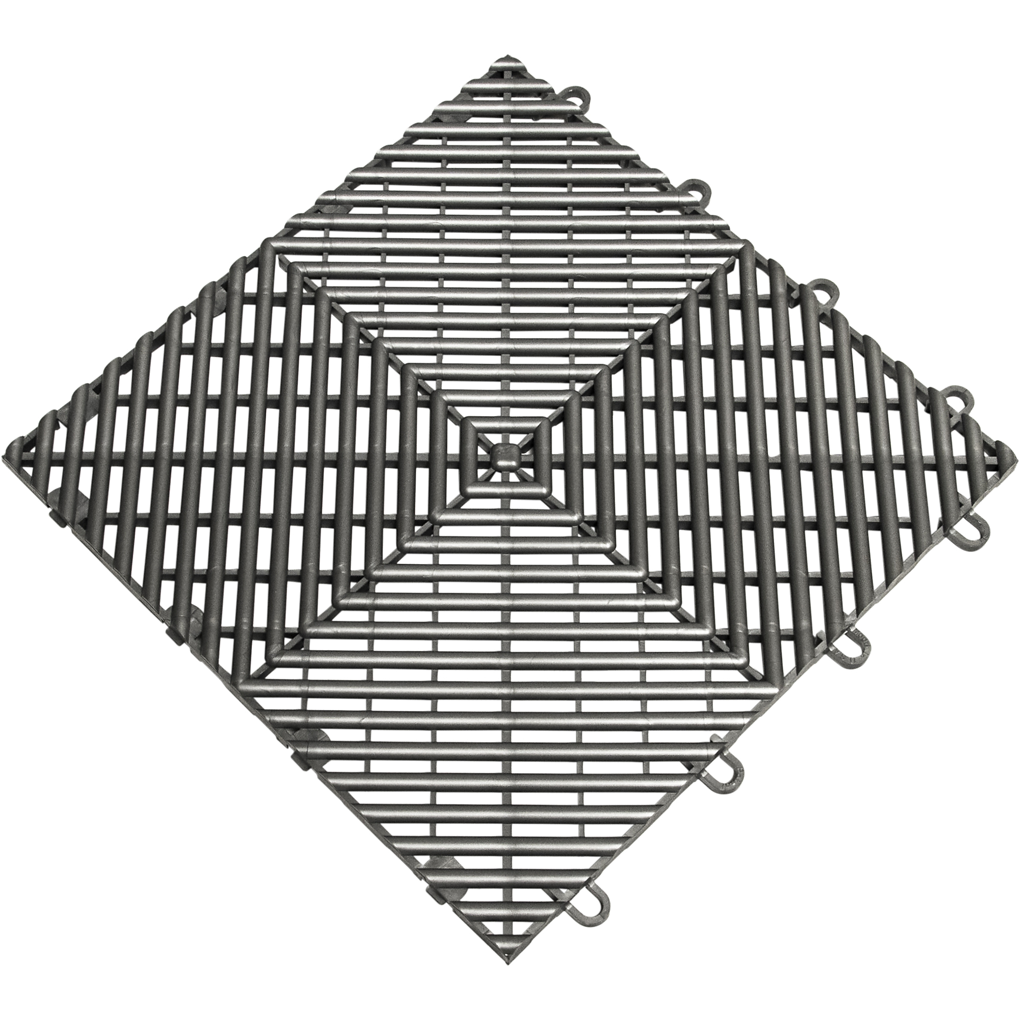 RaceDeck Free-Flow Garage Floor Tiles — 12in. x 12in. x 0.5in., Graphite, 48-Pack, Covers 48 Sq. Ft., Model# FF48GRPH