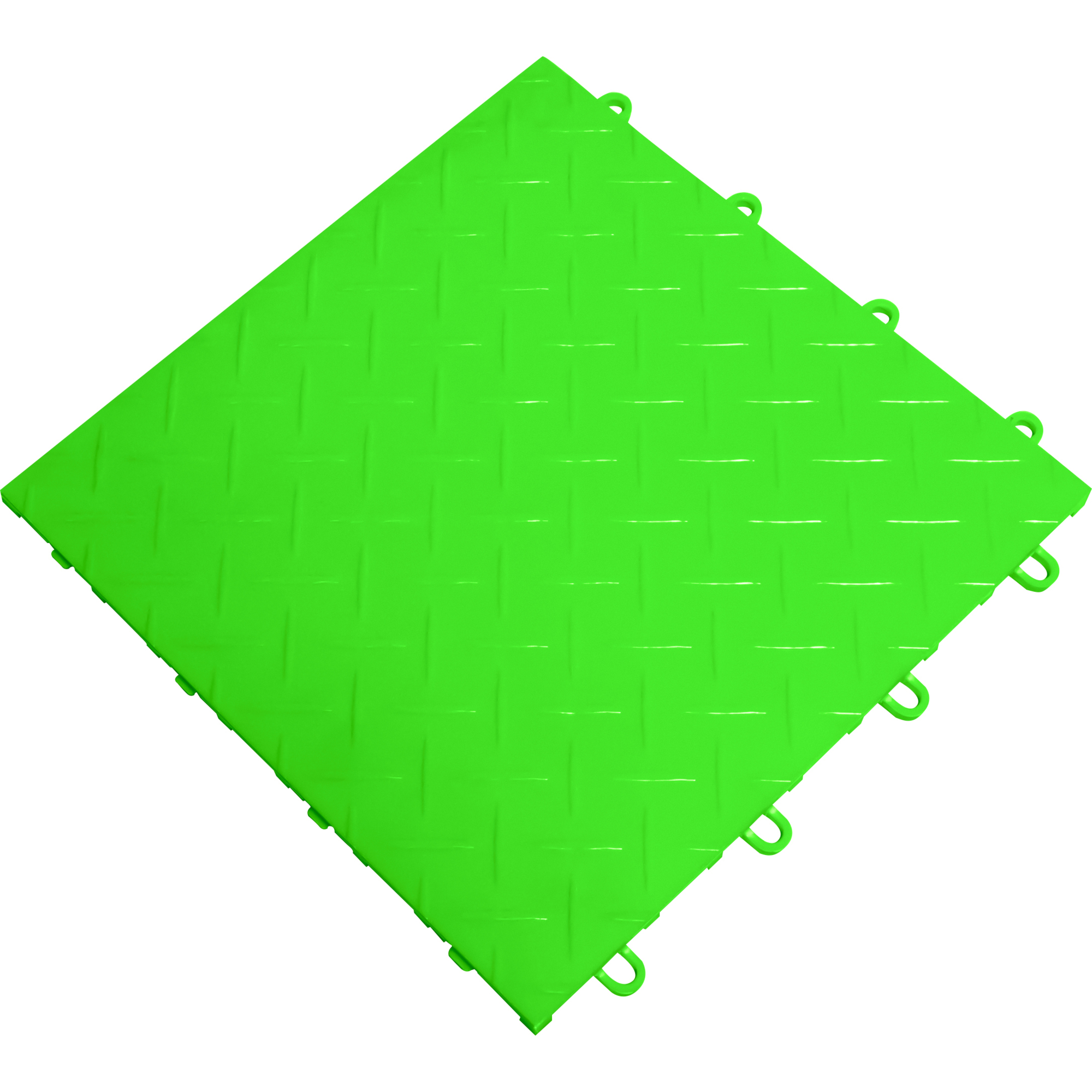 RaceDeck Diamond Garage Floor Tiles — 12in. x 12in. x 0.5in., Sublime, 24-Pack, Covers 24 Sq. Ft., Model# RD24LIME
