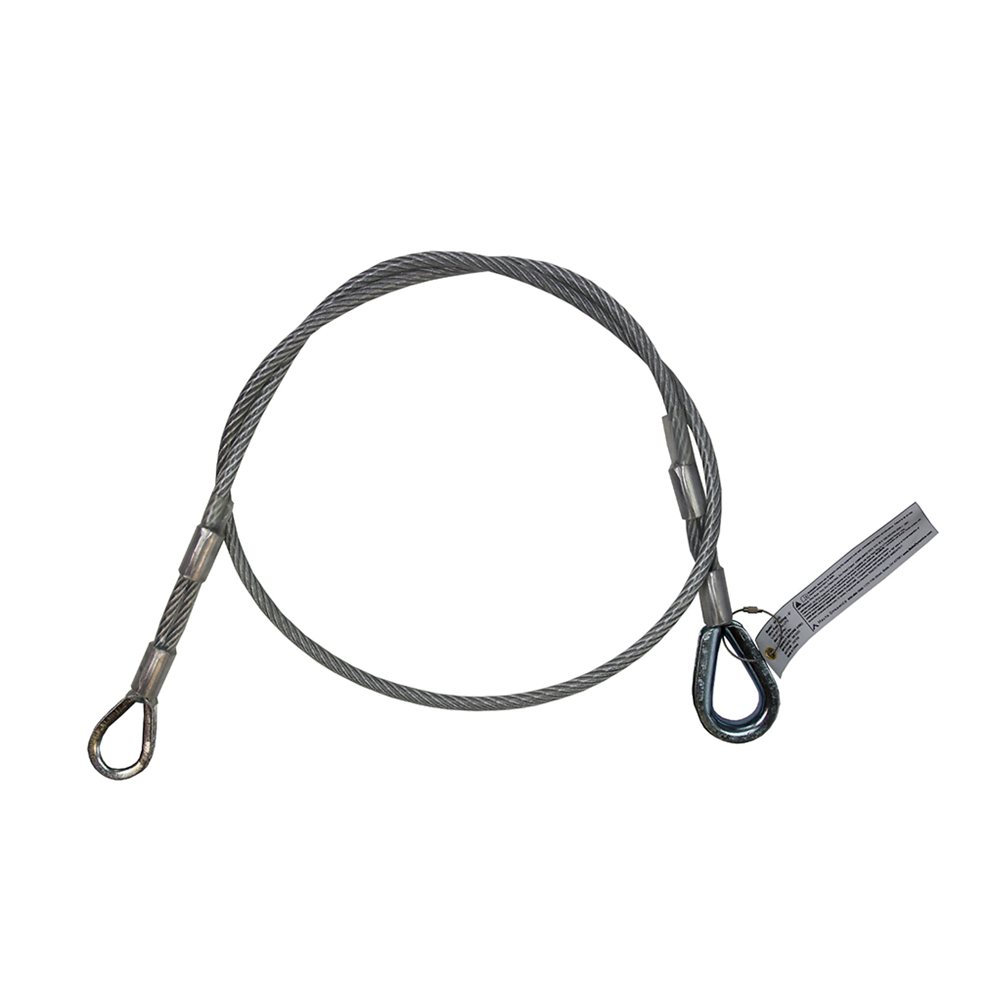 Malta Dynamics 5K Wire Rope Sling - 6ft, OSHA and ANSI Compliant, 5,000 lb (22kN) Breaking Strength, 310 lb Weight Capacity, Model# A6205