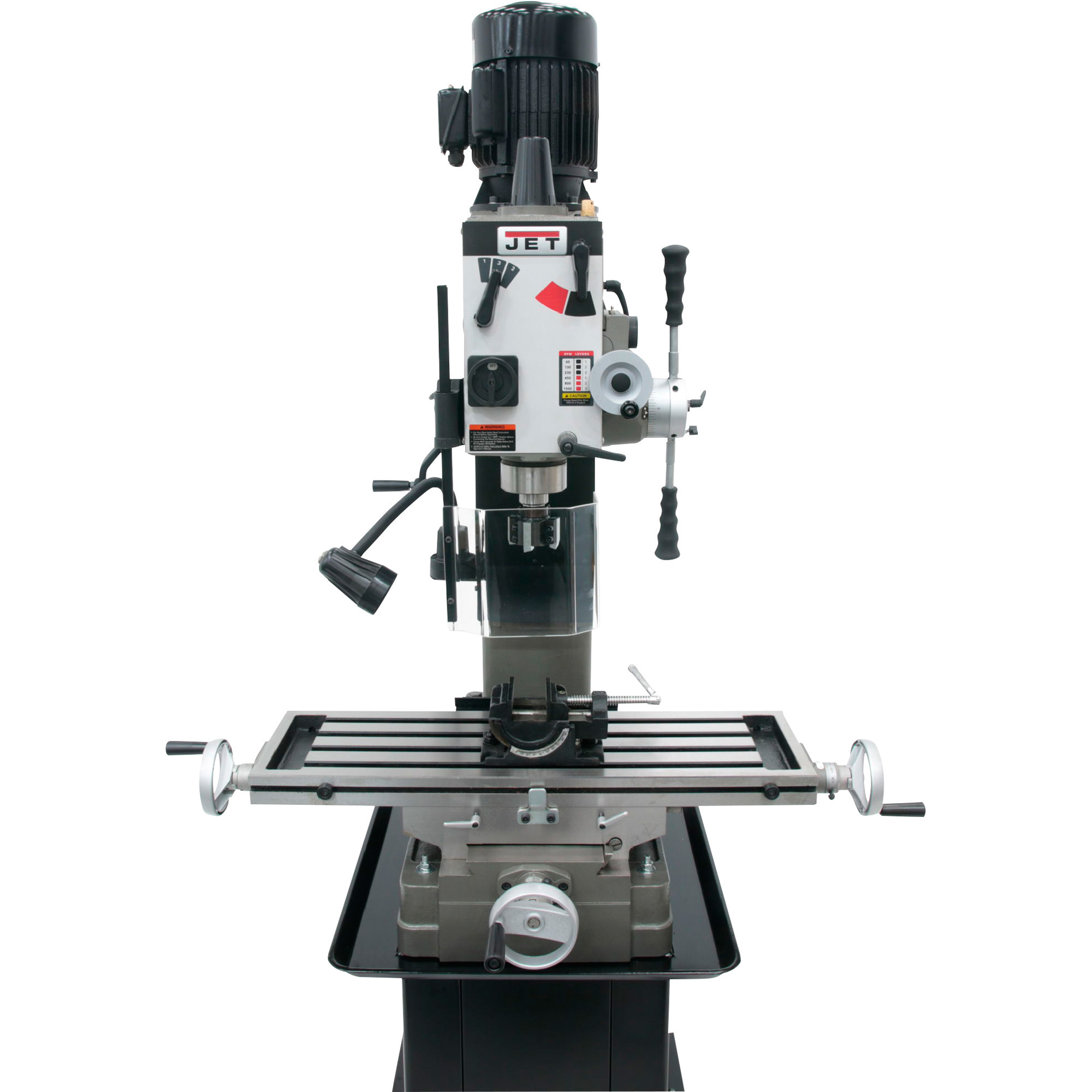 JET Variable Speed Geared Head Square Column Mill/Drill — 1 1/2 HP, 115 ...